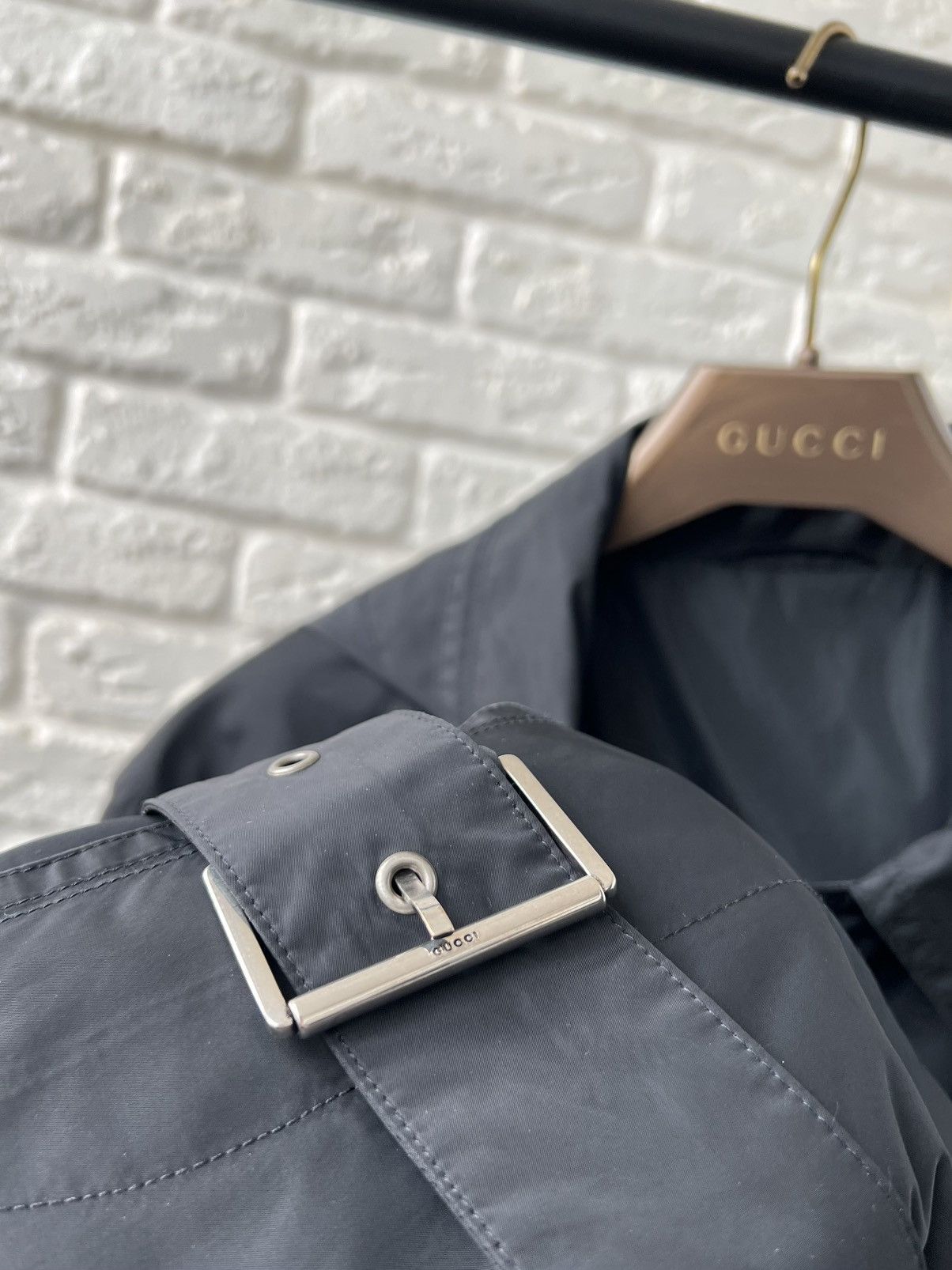 Gucci Gucci Black Belted Trench Coat Jacket Size US M / EU 48-50 / 2 - 10 Thumbnail