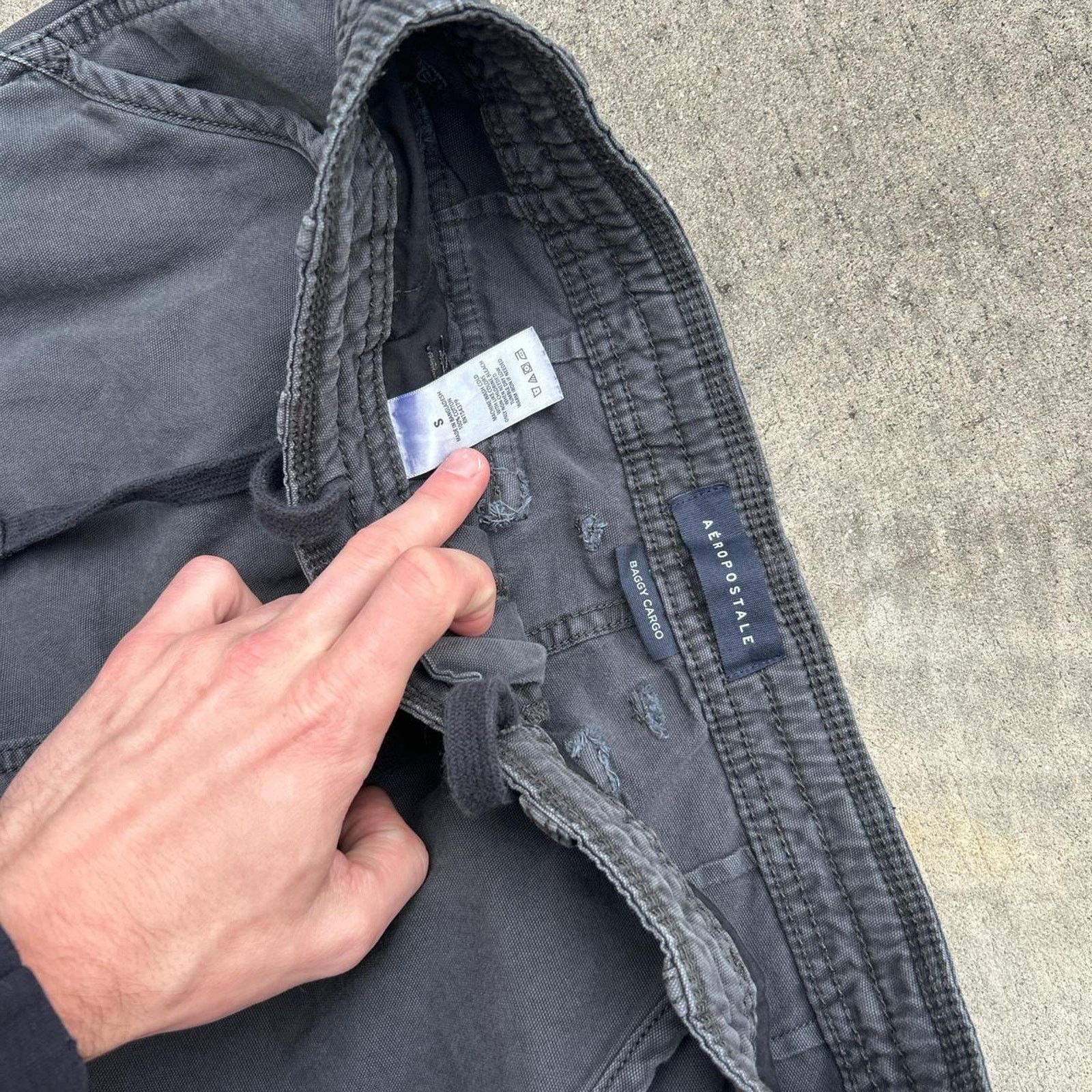 Aeropostale Black y2k aeropostale baggy cargo pants Size US 30 / EU 46 - 3 Thumbnail