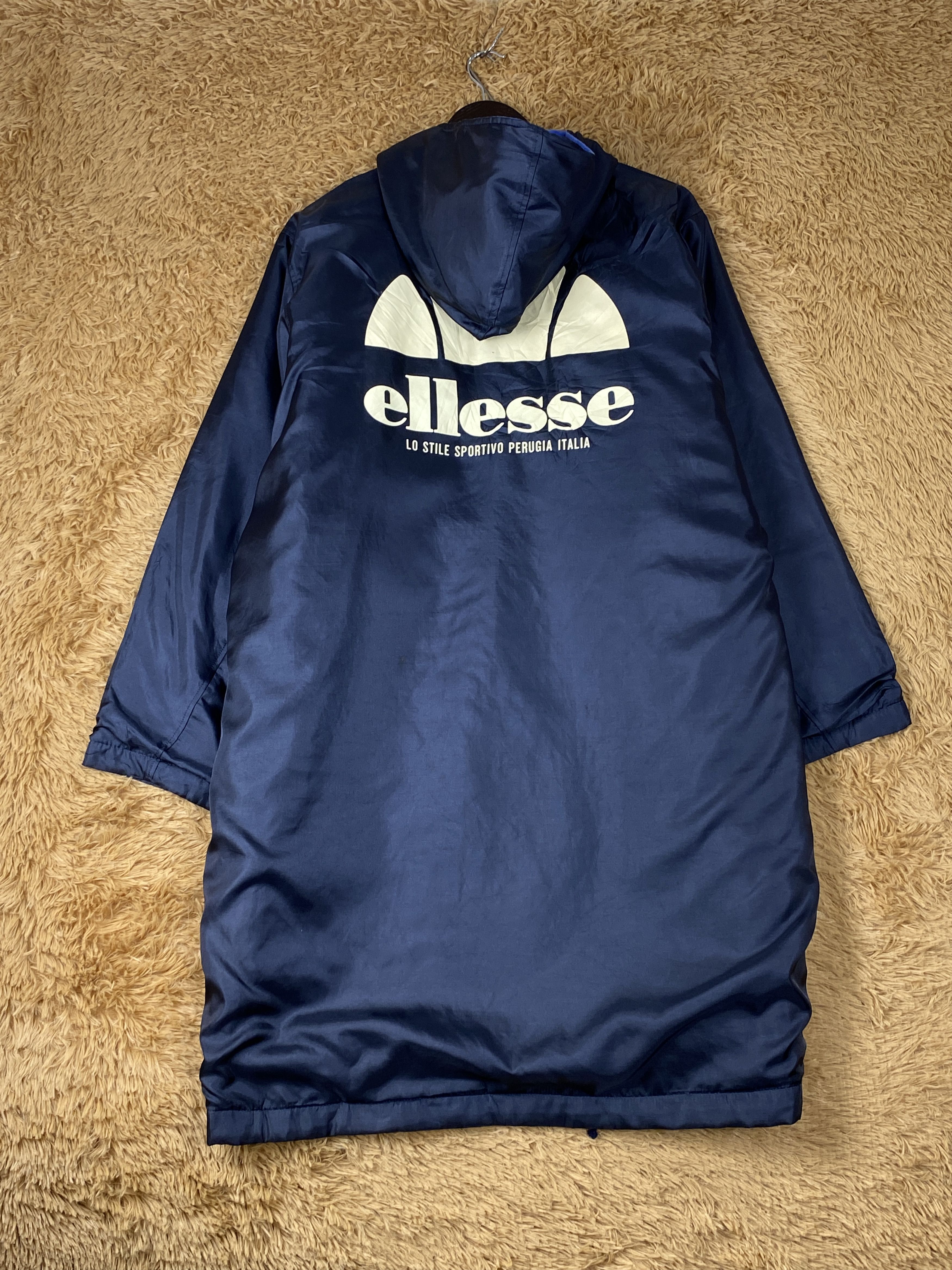 Ellesse Vintage Ellesse Hoodie Quilted Lining Long Jacket J1866 Size US M / EU 48-50 / 2 - 1 Thumbnail