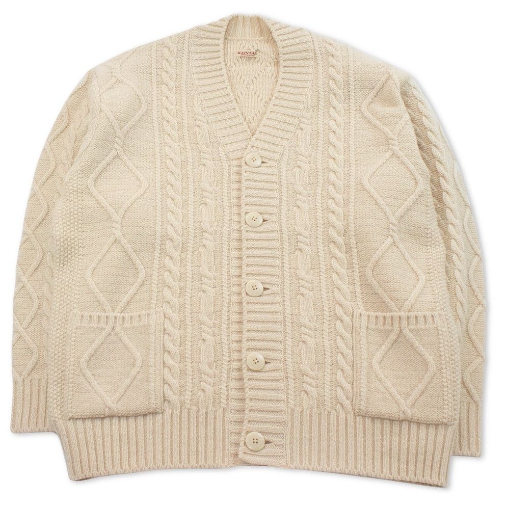 Kapital Kapital 5G Wool Cable Knit Profile Rainbowy Patch Cardigan Size US S / EU 44-46 / 1 - 5 Thumbnail