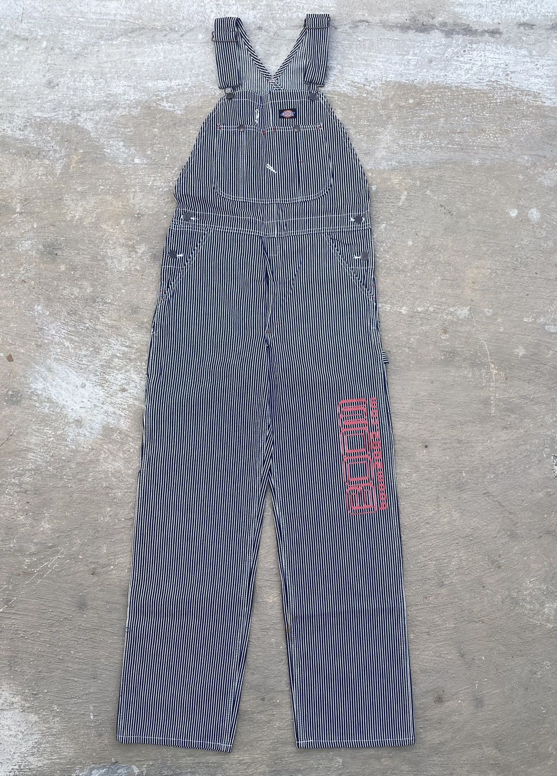 Japanese Brand 🔥 Rare 🔥 Vintage Y2K Dickies Hickory Stripe Overalls Size US 30 / EU 46 - 4 Thumbnail
