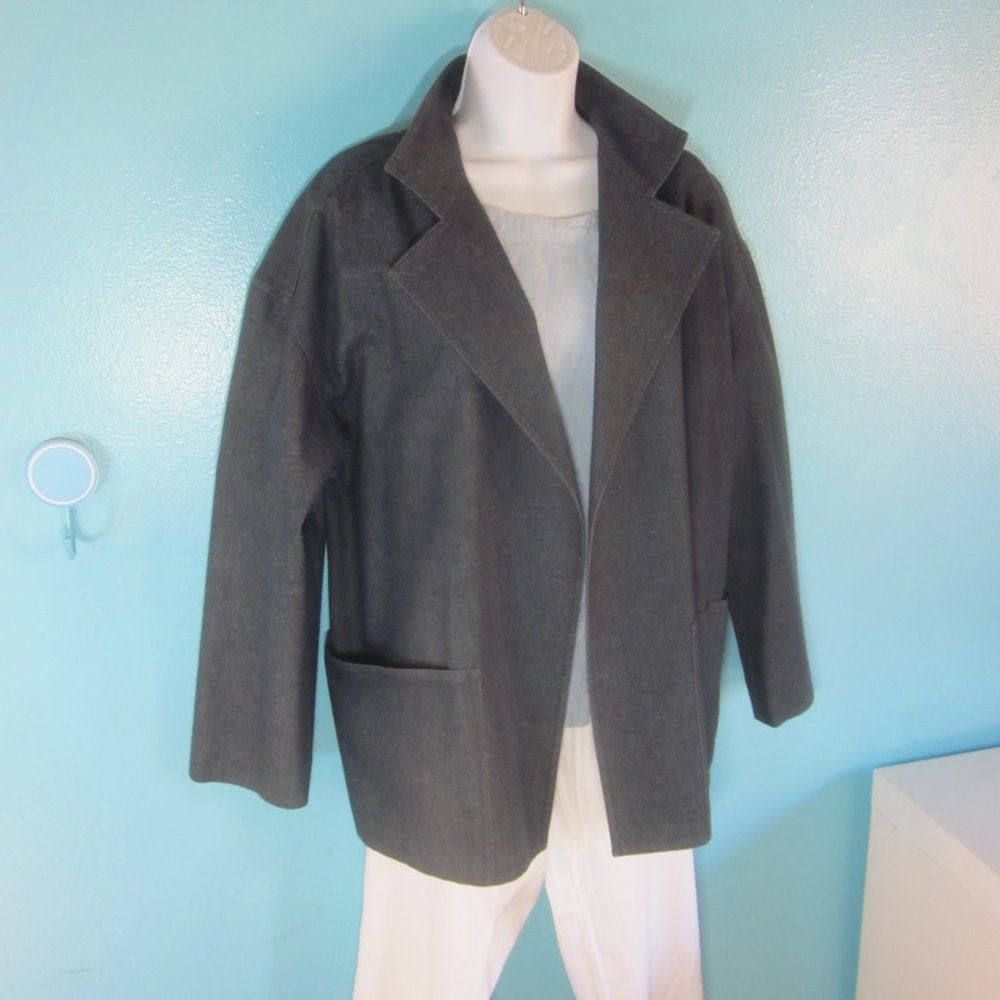 Ellen Tracy Company Ellen Tracy Size Petite M Denim Blue Cotton Wool Lig Size M / US 6-8 / IT 42-44 - 1 Thumbnail