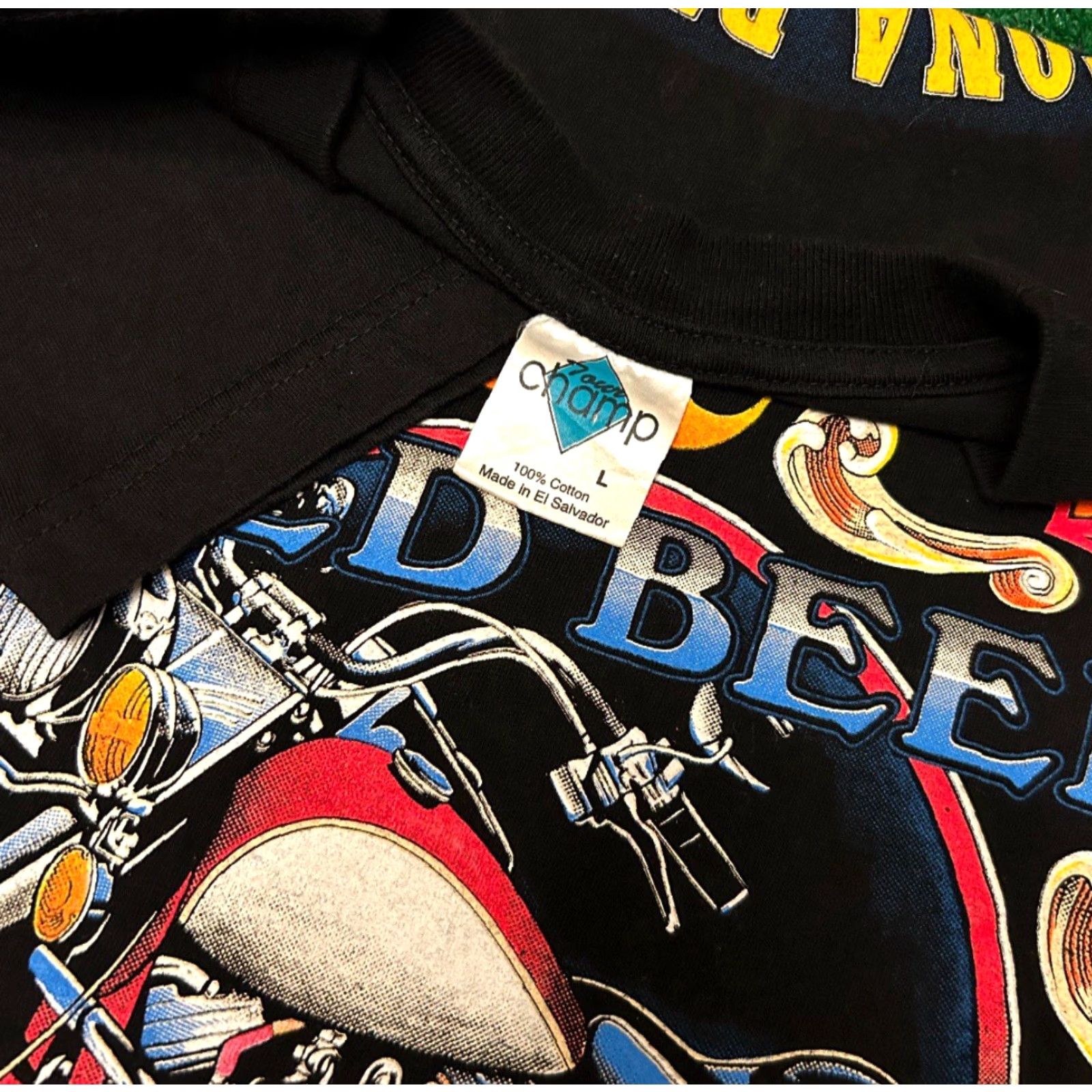 Vintage VINTAGE 90s Daytona Bike Week Biker Hot Bikes Cold Beer 1996 VTG Shirt Mens Sz L Black Short Sleeve T-Shirt Size US L / EU 52-54 / 3 - 3 Thumbnail