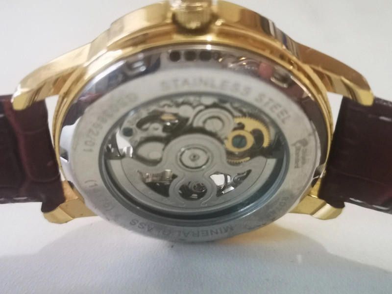 Designer Rotary men's gold dial brown wind movement watch Size ONE SIZE - 7 Thumbnail