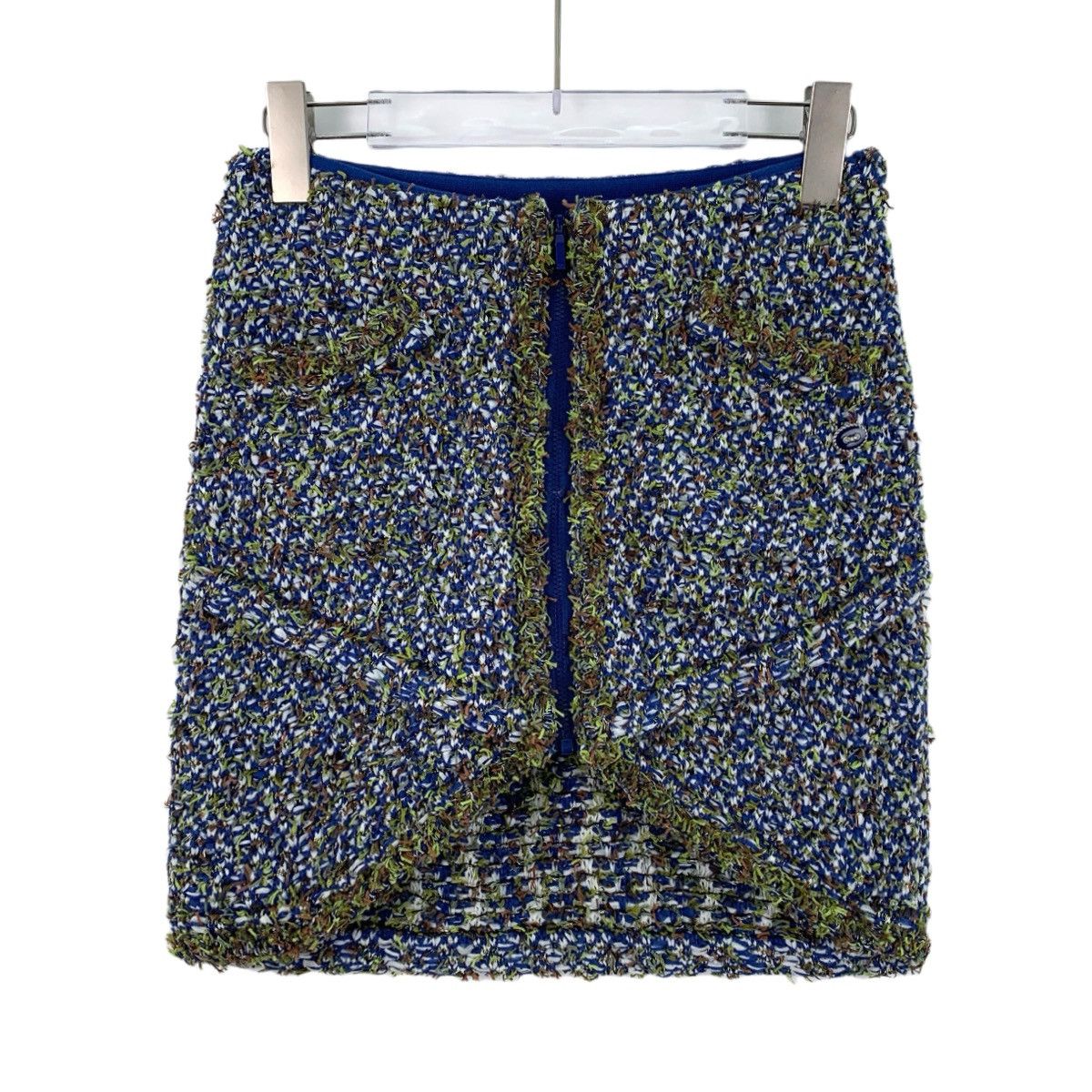 Chanel Chanel Blue Woven Tweed Mini Skirt K26WX Size 25" / US 0 / IT 36 - 1 Thumbnail