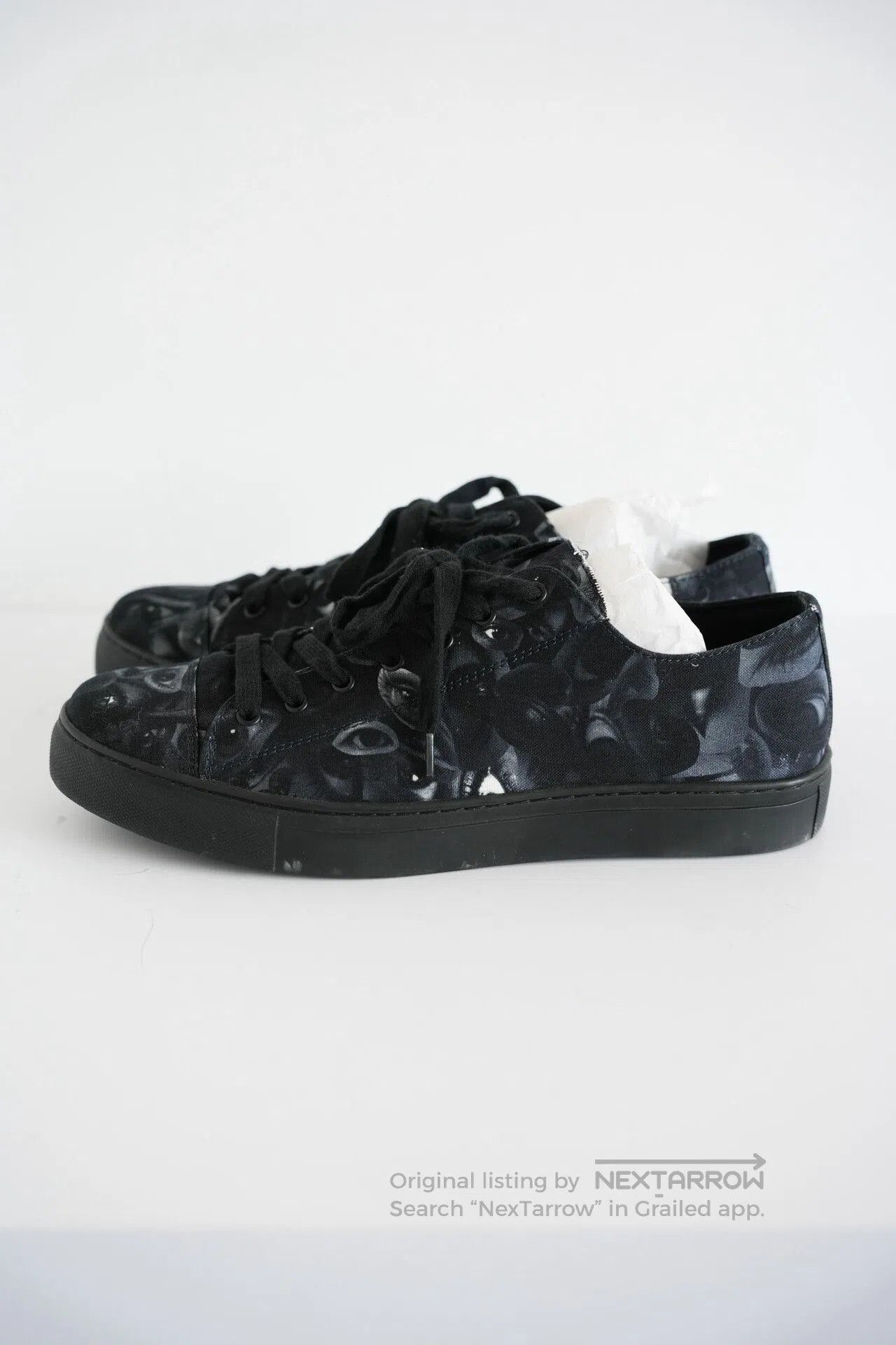 Yohji Yamamoto Yohji Yamamoto Canvas Sneakers with Eye Print. Size US 10.5 / EU 43-44 - 2 Thumbnail