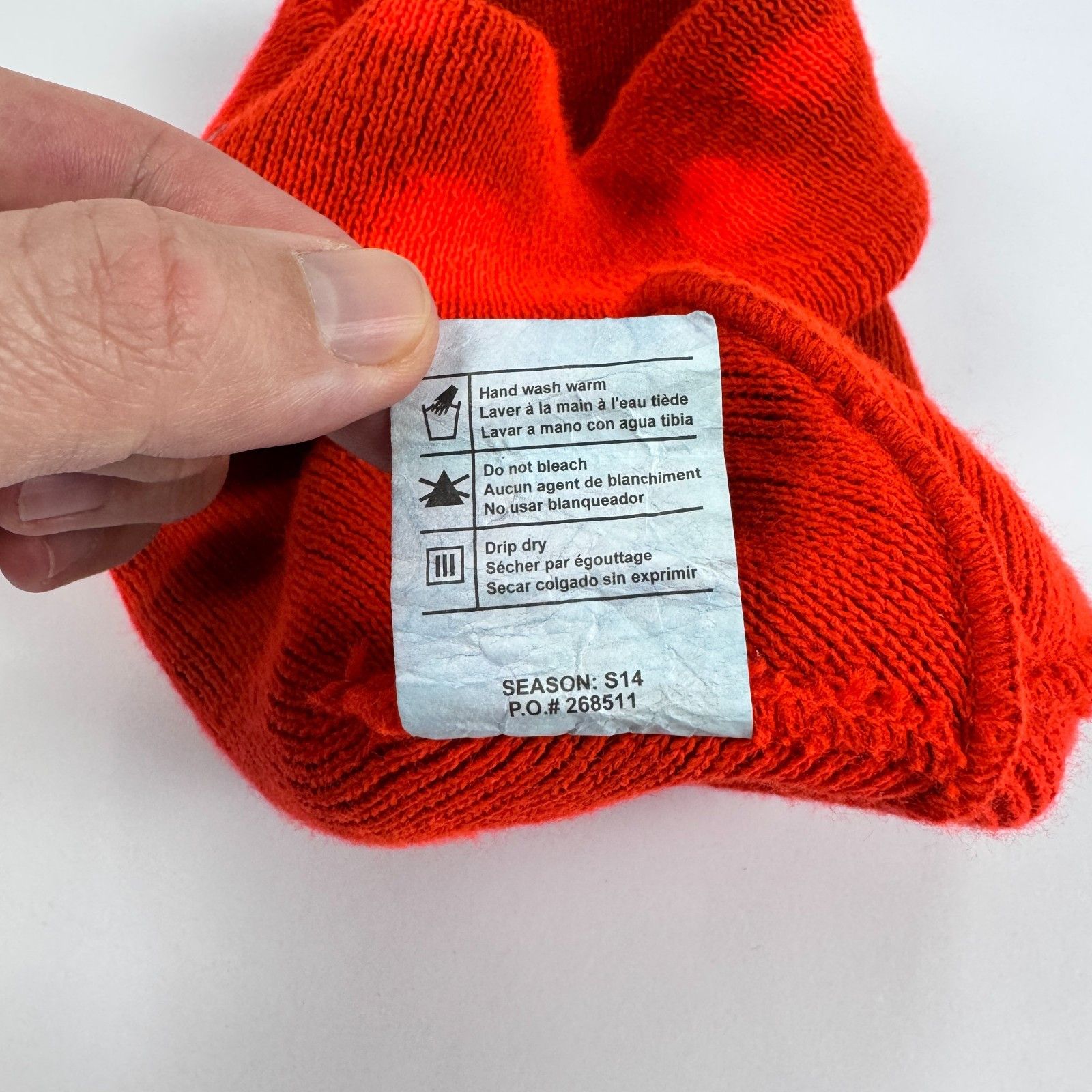 Carhartt Carhartt A18 Beanie Brite Orange Acrylic Knit Hat OSFA Size ONE SIZE - 5 Thumbnail