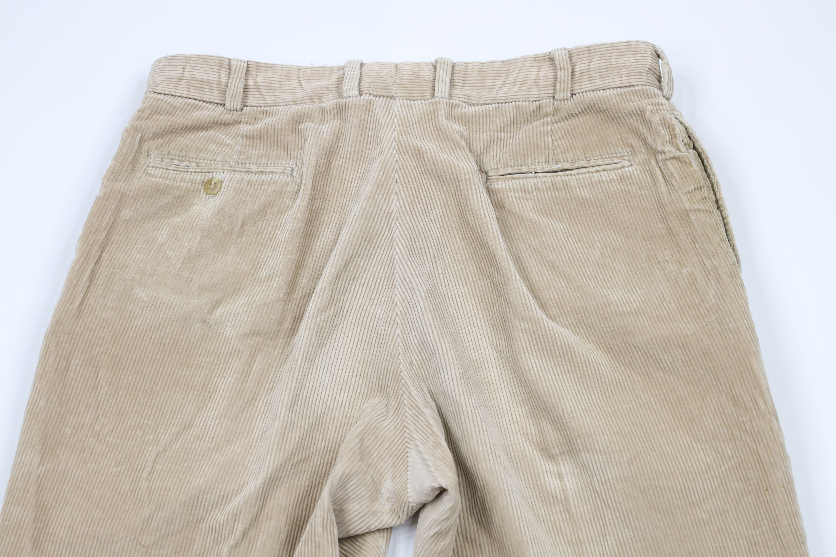Bills Khakis × Vintage Vintage 90s Bills Khakis M2 Pleated Corduroy Pants Beige USA Size US 36 / EU 52 - 12 Thumbnail