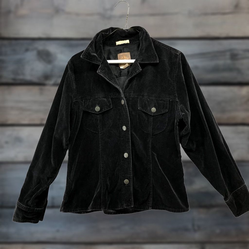 Vintage VTG AMI Western Velvet Shirt Womens M Black Shacket Cotton Chest Pocket Rodeo Shirt Size M / US 6-8 / IT 42-44 - 1 Thumbnail