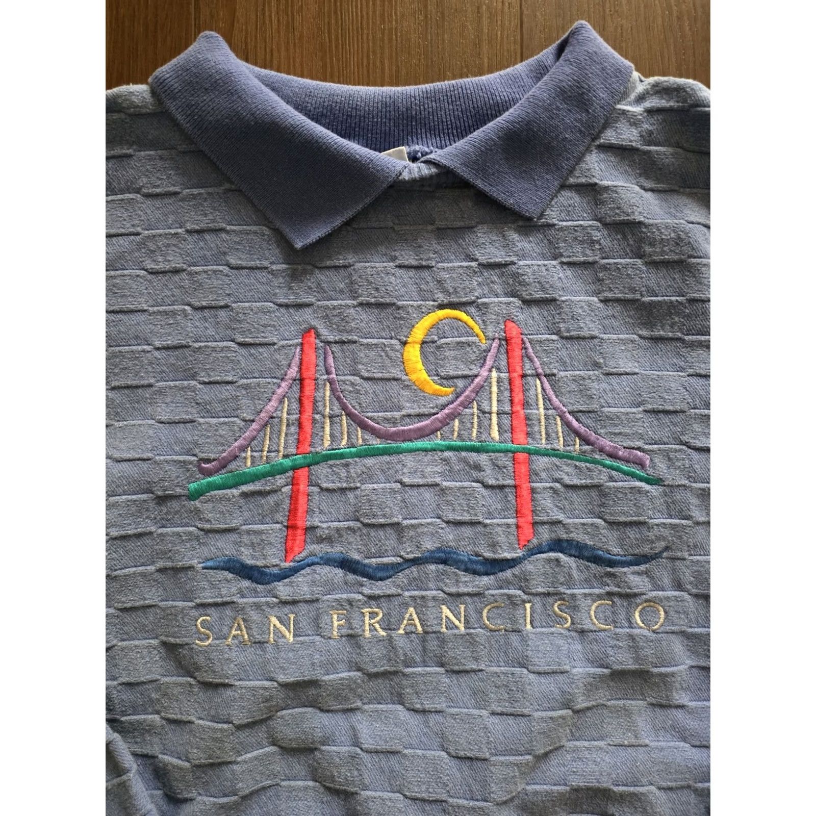 Vintage VINTAGE 80s 90s Blue Oversized San Francisco Sweatshirt Medium California Crazy Shirt Shirt Adult M Blue San Francisco 80s 90s Mens Womens Boys Girls Size US M / EU 48-50 / 2 - 2 Thumbnail