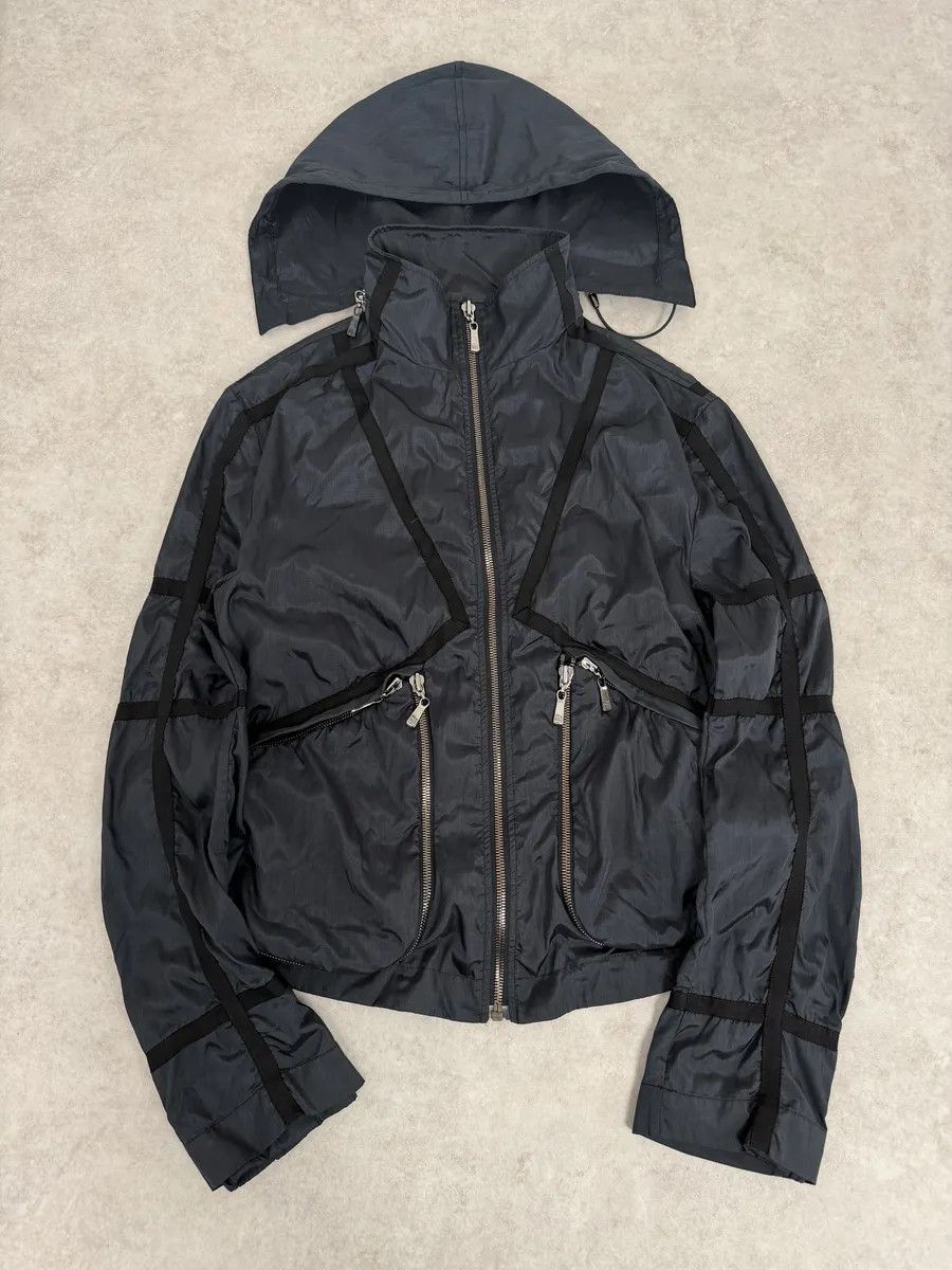 Versace 2000s Versace Bondage Black Hooded Jacket Size US L / EU 52-54 / 3 - 1 Thumbnail