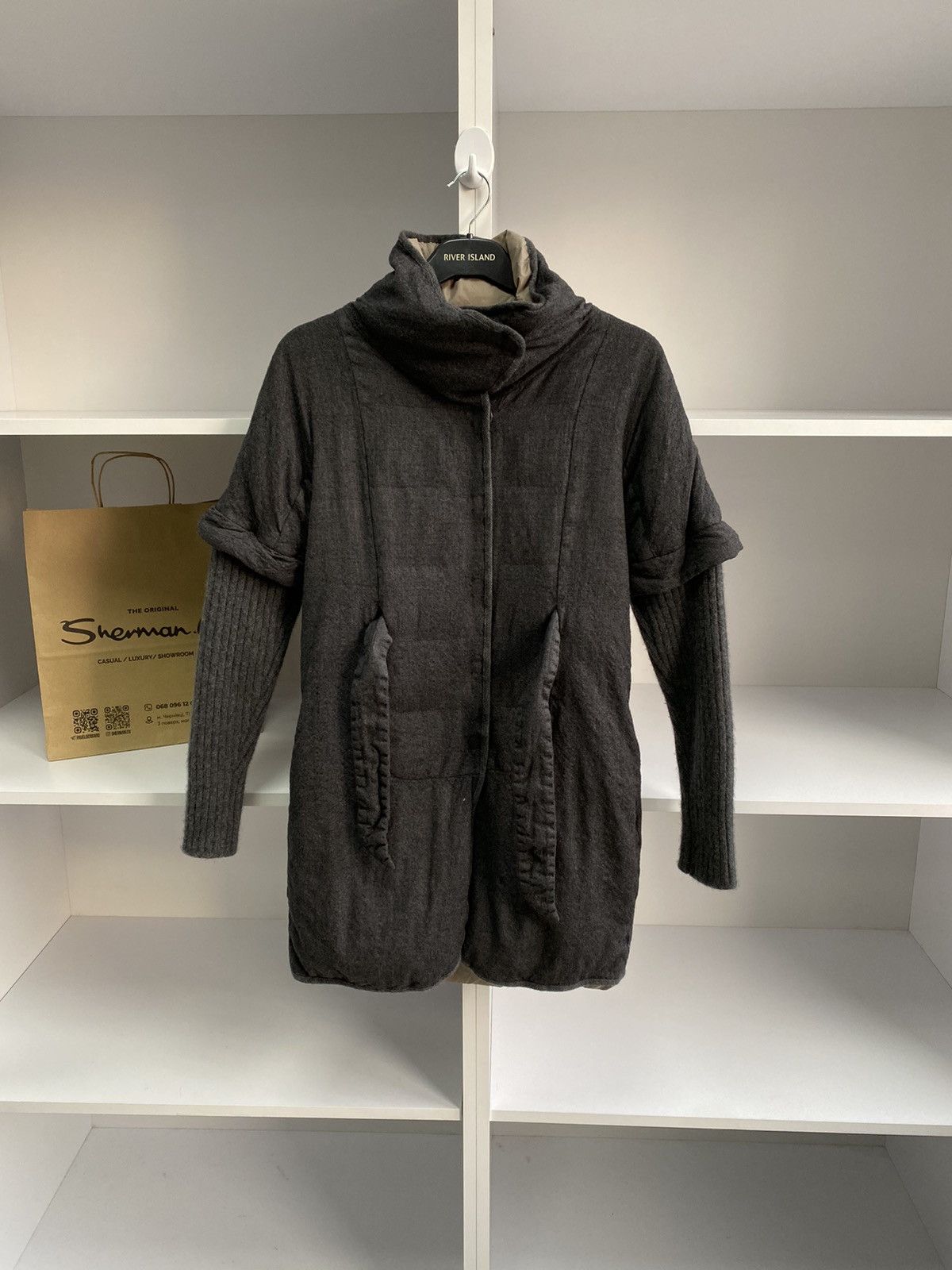 Brunello Cucinelli × Designer × Vintage Vintage Brunello Cucinelli women’s Cashmere Luxury Gray Coat Size M / US 6-8 / IT 42-44 - 2 Thumbnail
