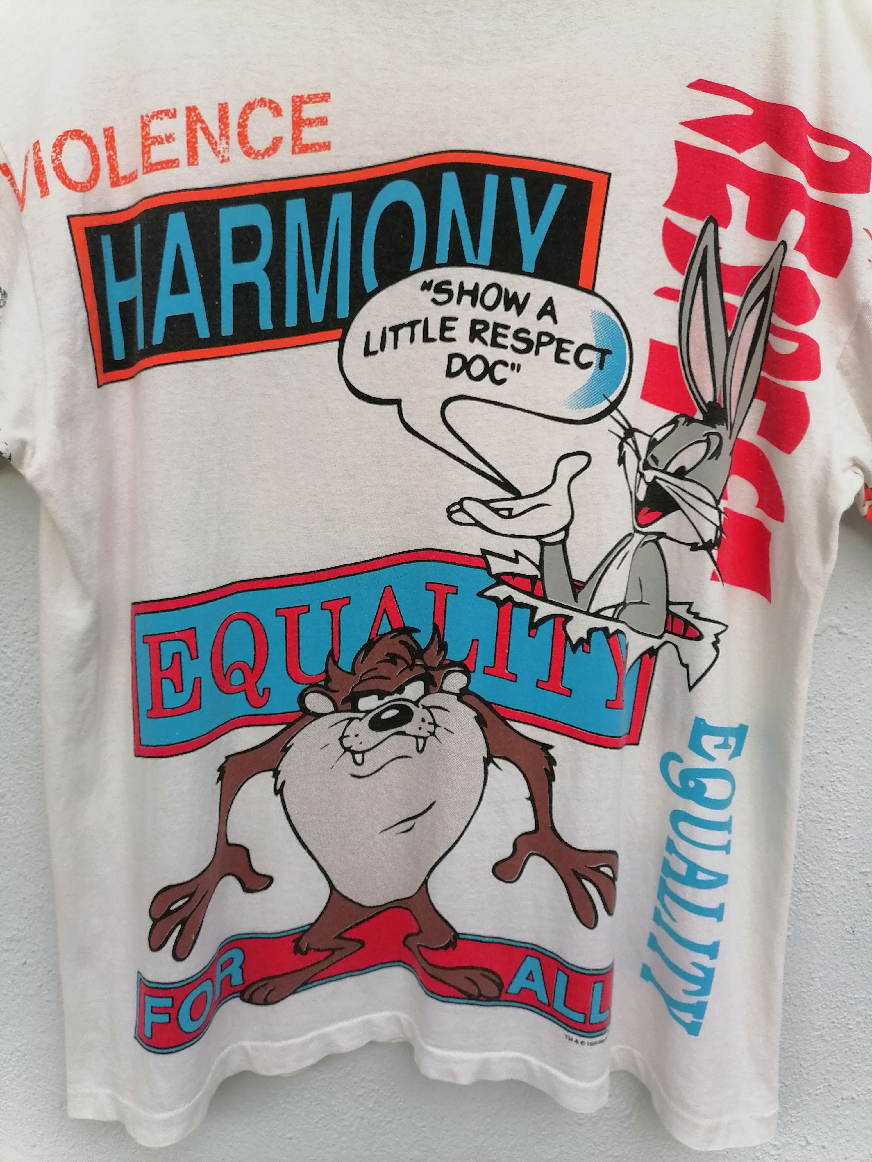 Cartoon Network × Vintage × Warner Bros Vintage 90s Tazmania x Bugs Bunny OVP Distressed T-shirt Size US XL / EU 56 / 4 - 10 Thumbnail
