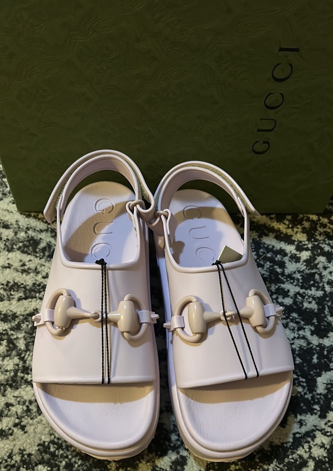 Gucci Gucci Horsebit Flatform Sandal Talc Pink Size 40 Size US 10 / IT 40 - 3 Thumbnail
