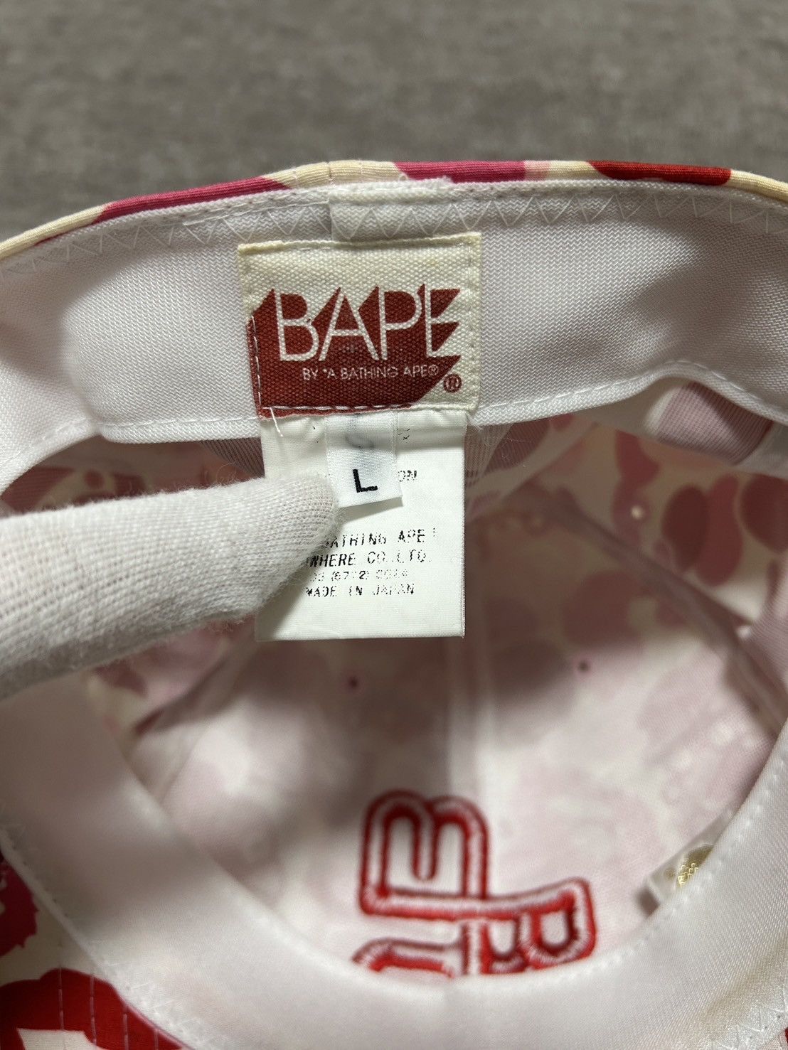 Bape OG Bape Pink Baby Milo Camo Hat Size ONE SIZE - 7 Thumbnail