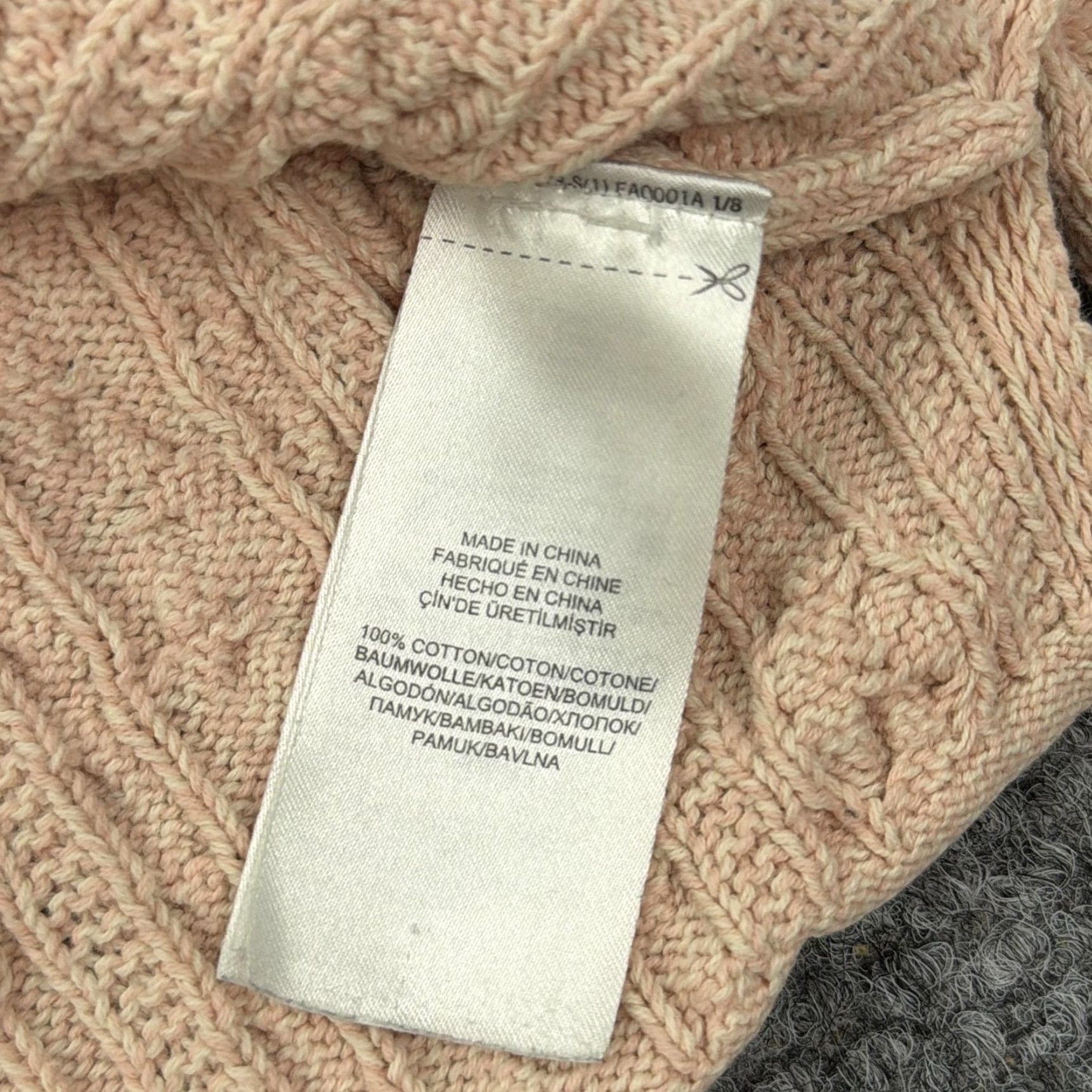 Ralph Lauren Lauren Ralph Lauren Sweater Womens Large Light Pink Cable Knit Cotton Pullover Size L / US 10 / IT 46 - 7 Thumbnail