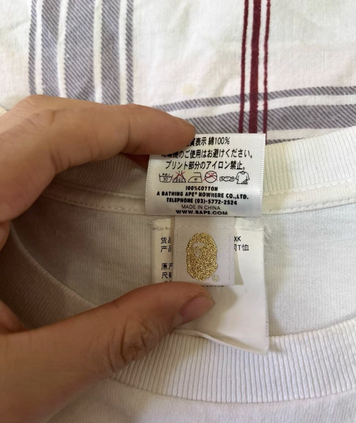 Bape BAPE OG Nigo era white reflective short-sleeve T-shirt Size US XXL / EU 58 / 5 - 5 Thumbnail