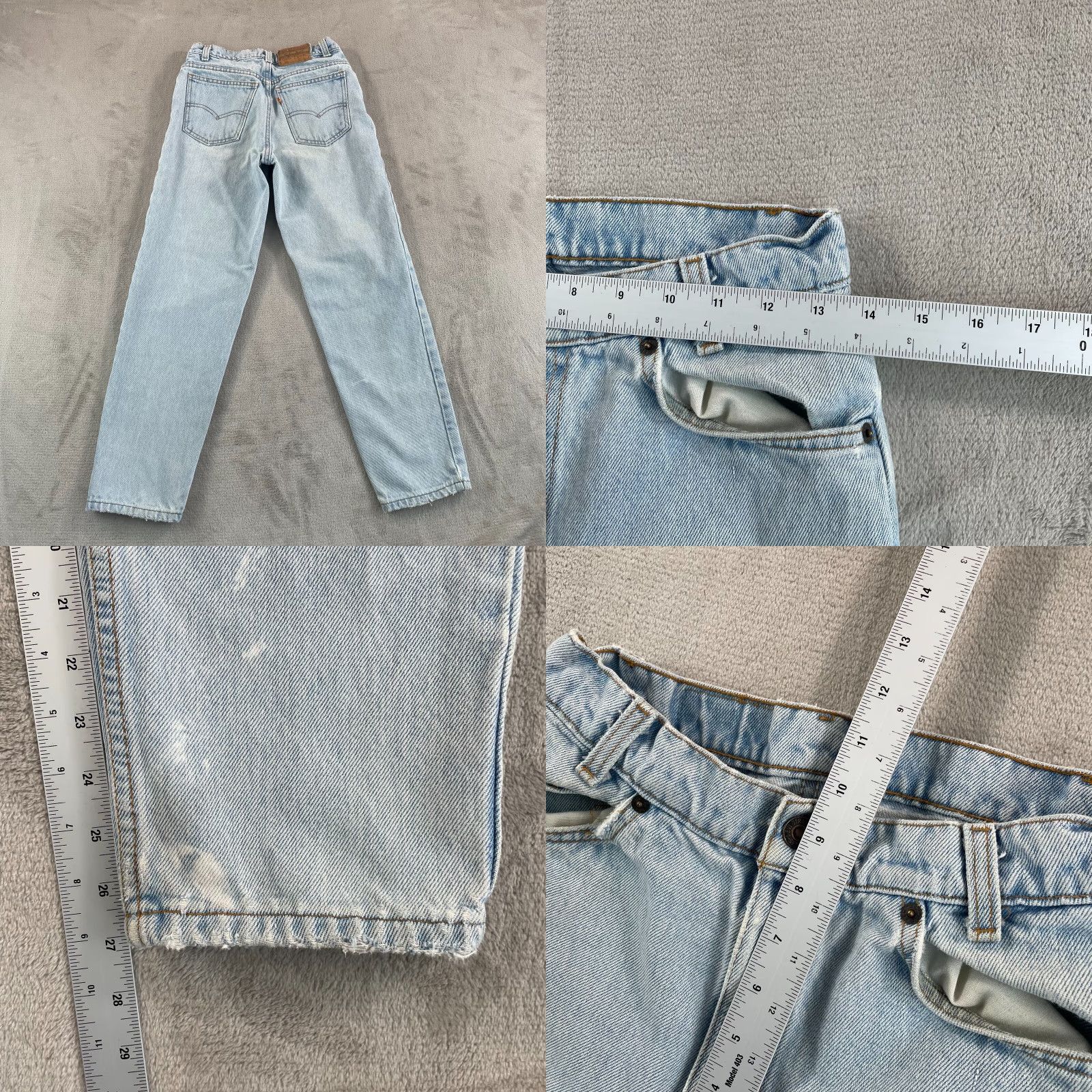 Levi's VINTAGE Levi's 90s 550 Student Orange Tab Jeans 26x27 Blue Denim Relaxed Fit Mens Size US 26 / EU 42 - 8 Thumbnail