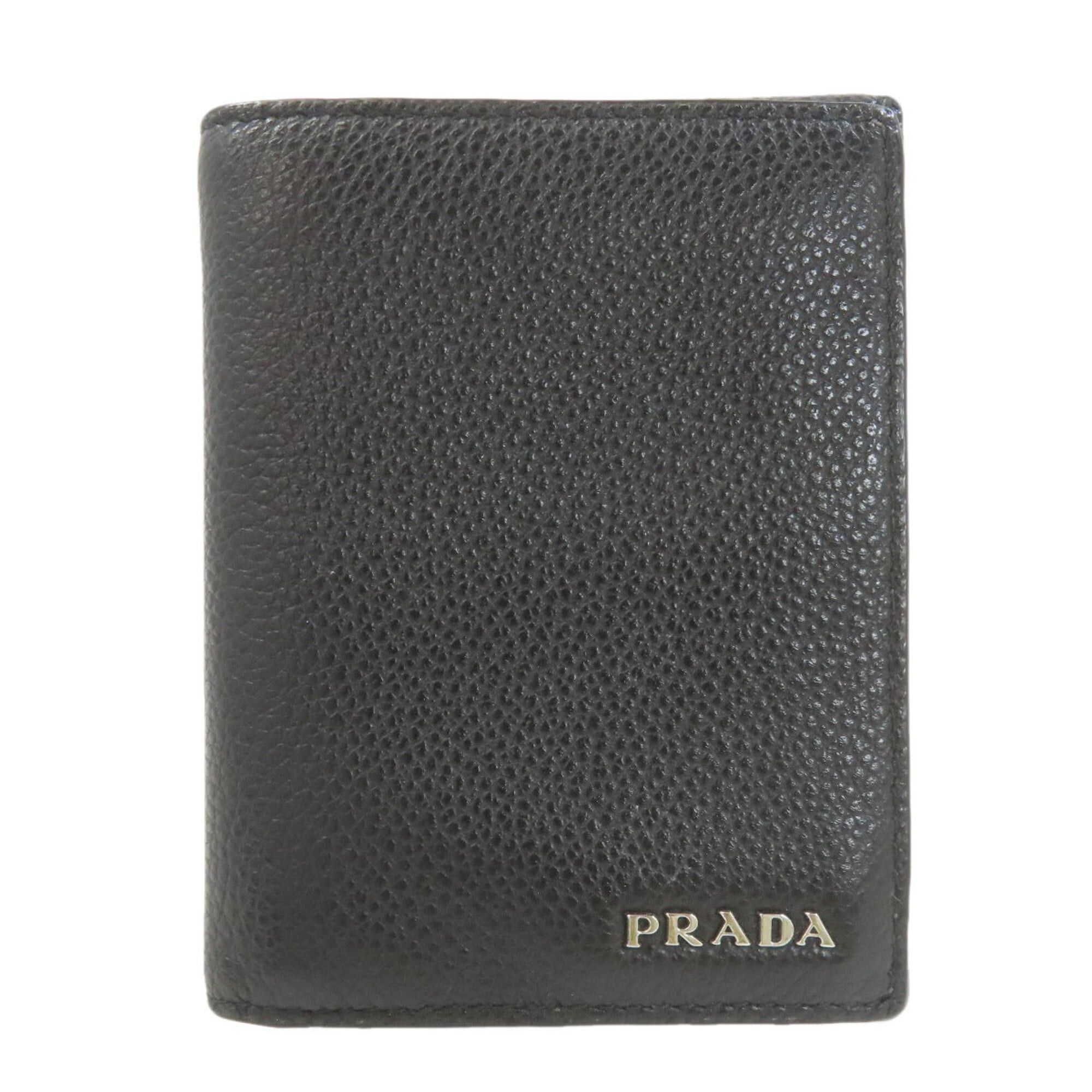 Prada Prada Logo Bi-fold Leather Wallet for Women PRADA Size ONE SIZE - 1 Thumbnail