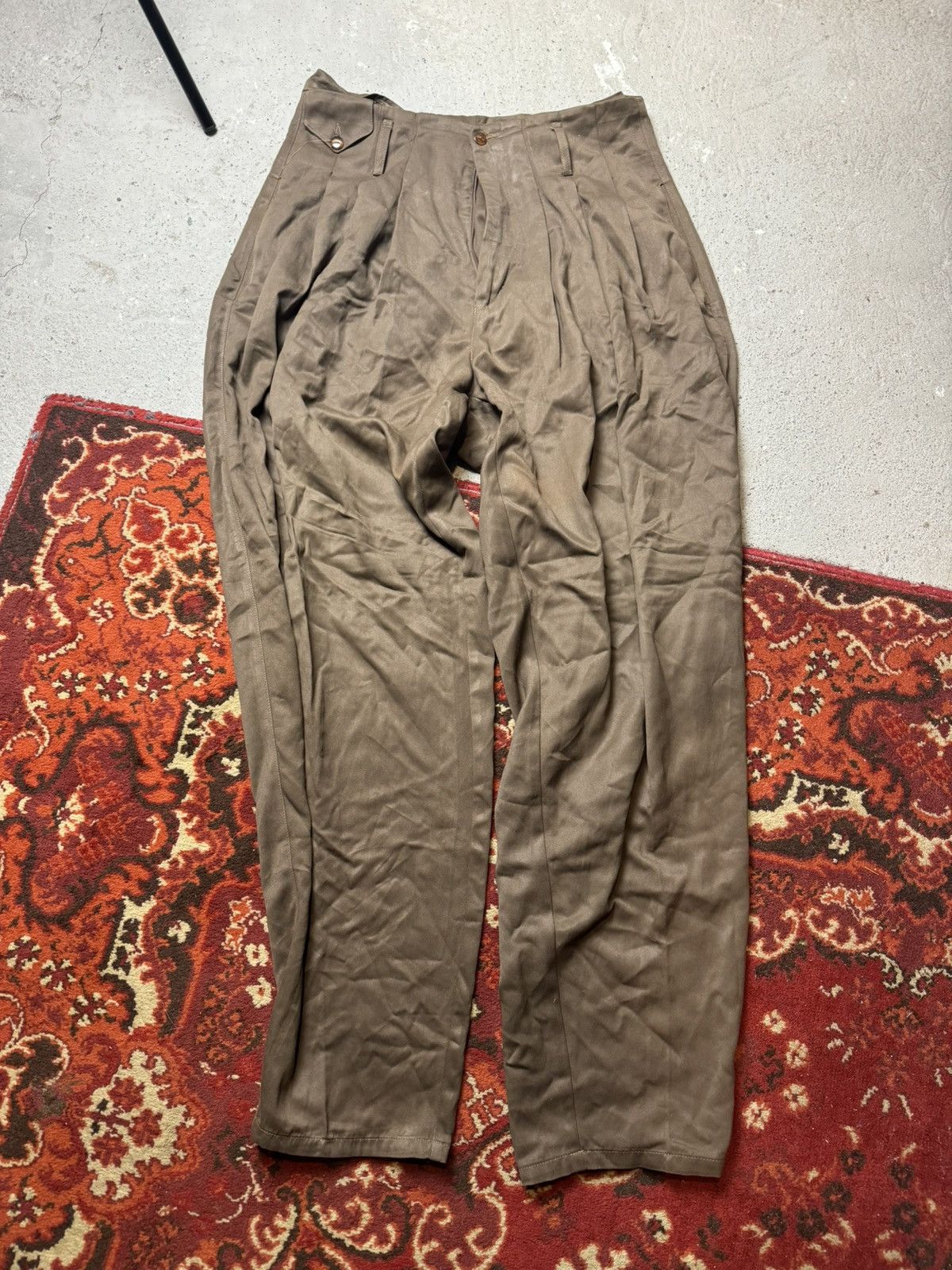Designer × Vintage Vintage Y2K Marrathon Made in Italy Baggy Galifa Brown Pant Size US 34 / EU 50 - 1 Thumbnail