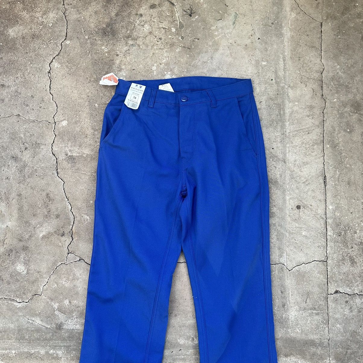Other 1970ʼs Vintage French utility HBT Sanfor Cotton Work Pants Size US 30 / EU 46 - 3 Thumbnail