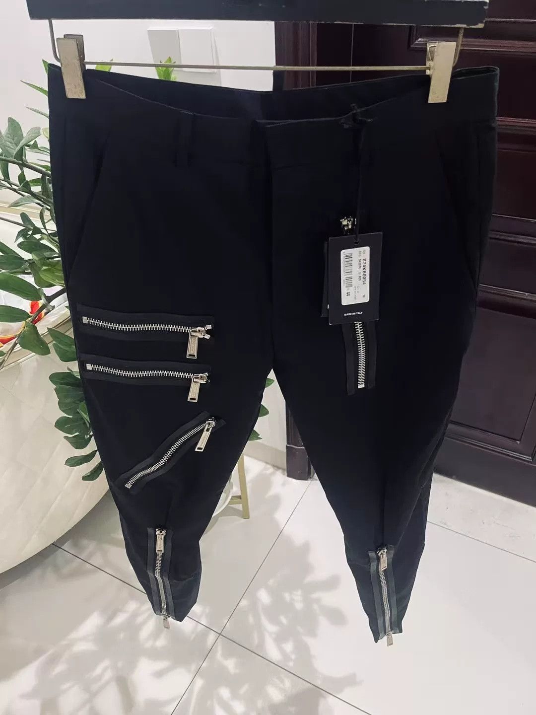 Dsquared2 Dsquared2 Multi-Zipper Wool and Leather Pants Size US 28 / EU 44 - 1 Thumbnail