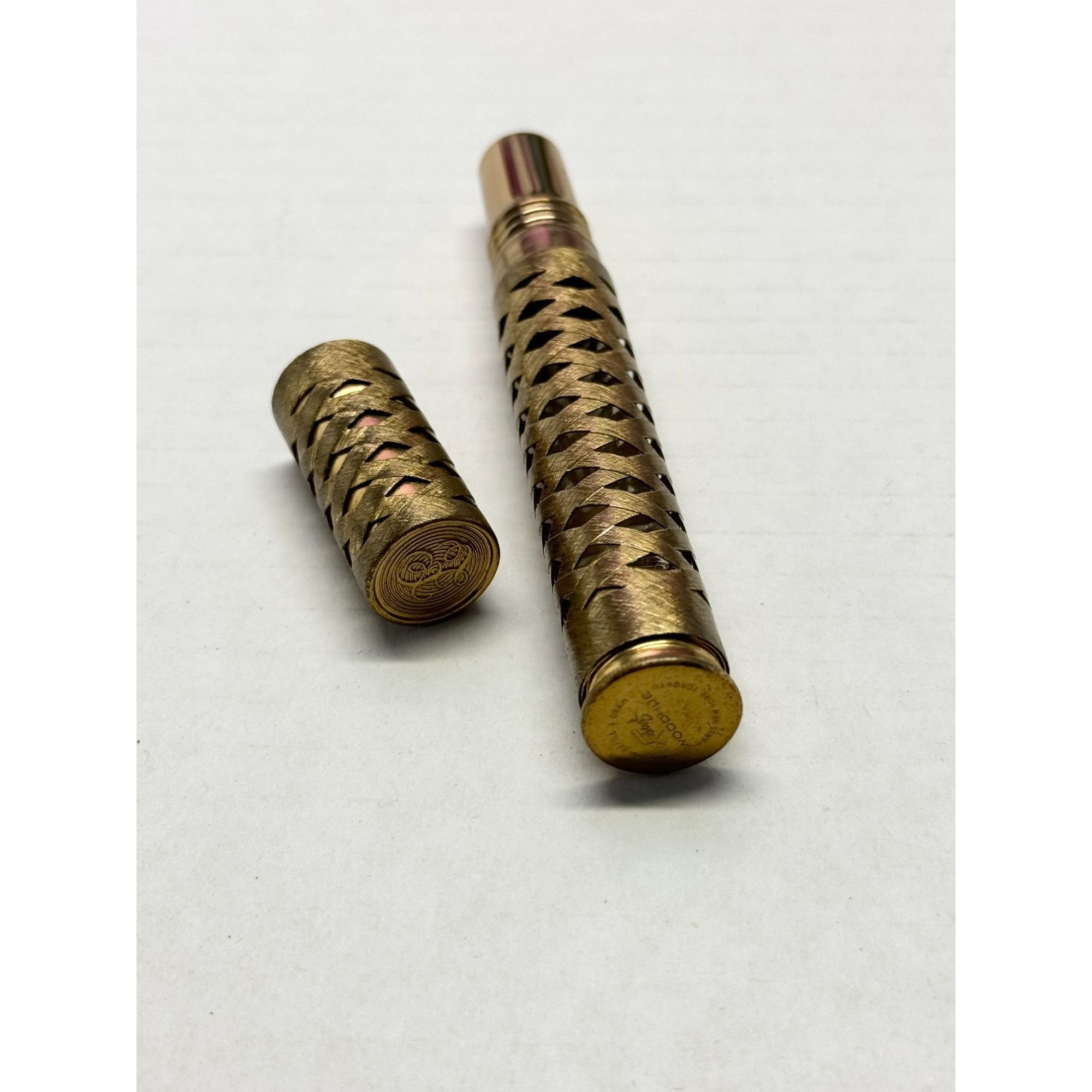 Vintage Vintage WOODHUE by FABERGE Fabergette Brass Glass Roll-On Pe Size ONE SIZE - 2 Thumbnail