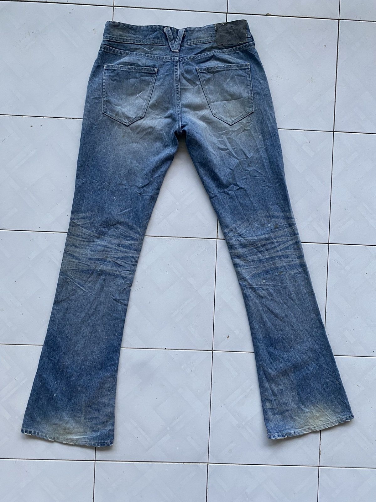 Vanquish Vanquish Painted Flare Jeans Size 32" / US 10 / IT 46 - 4 Thumbnail