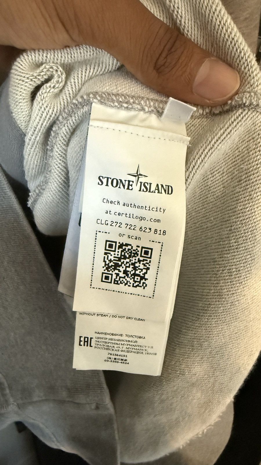 Stone Island STONE ISLAND MENS SWEATSHIRT 'MELANGE GREY' Size US M / EU 48-50 / 2 - 3 Thumbnail