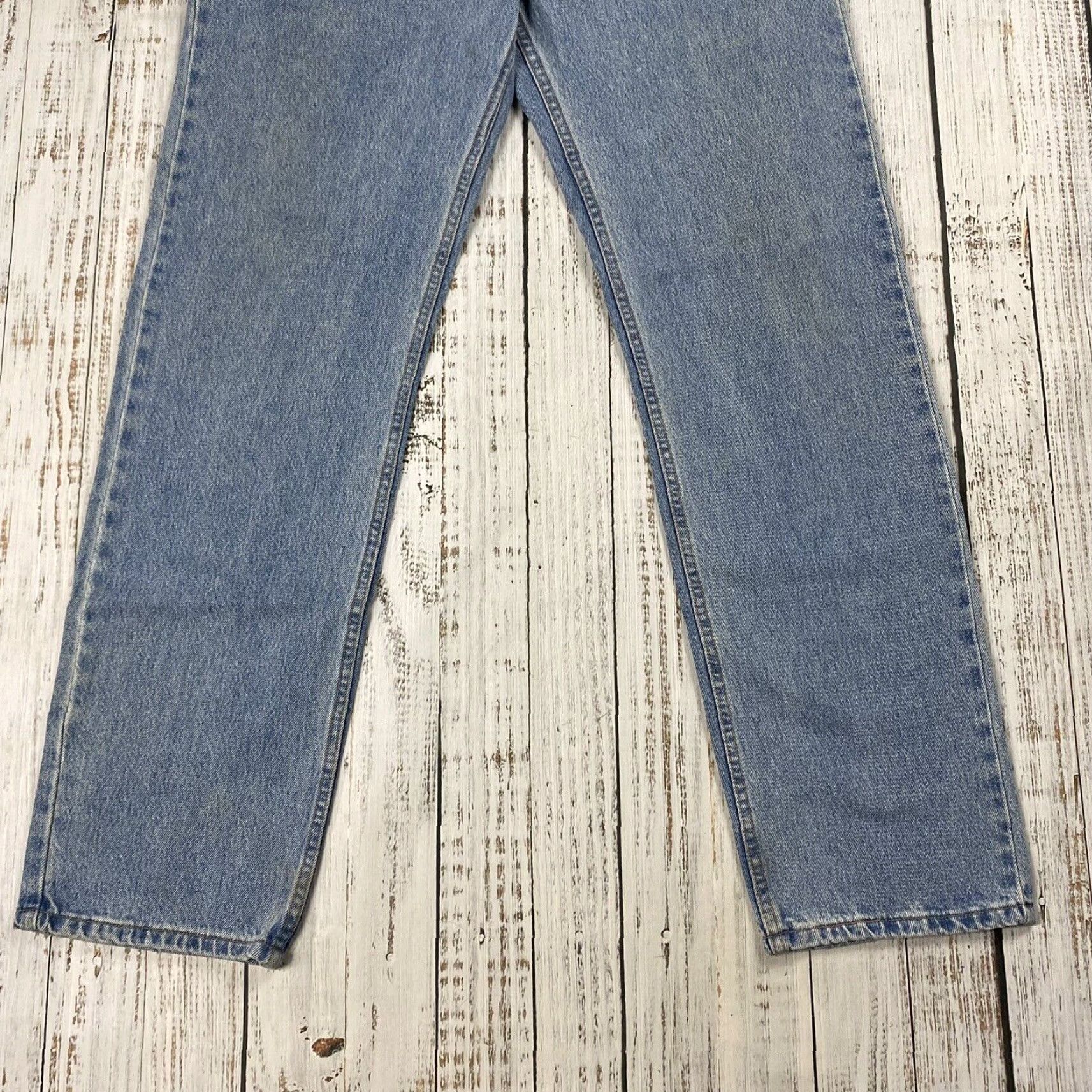 Levi's VINTAGE Levi's 505 Jeans - Regular Fit Straight Leg - Blue Denim - Men's USA Size 38x34 - Light Wash - Belt Loops - 5-Pocket Design - Zipper Closure Size US 38 / EU 54 - 3 Thumbnail