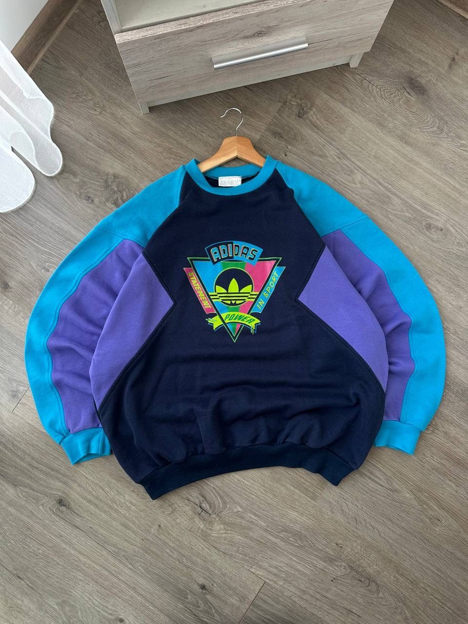 Adidas × Vintage Vintage Adidas Sportswear 90’s Center Logo Sweatshirt Size US L / EU 52-54 / 3 - 2 Thumbnail