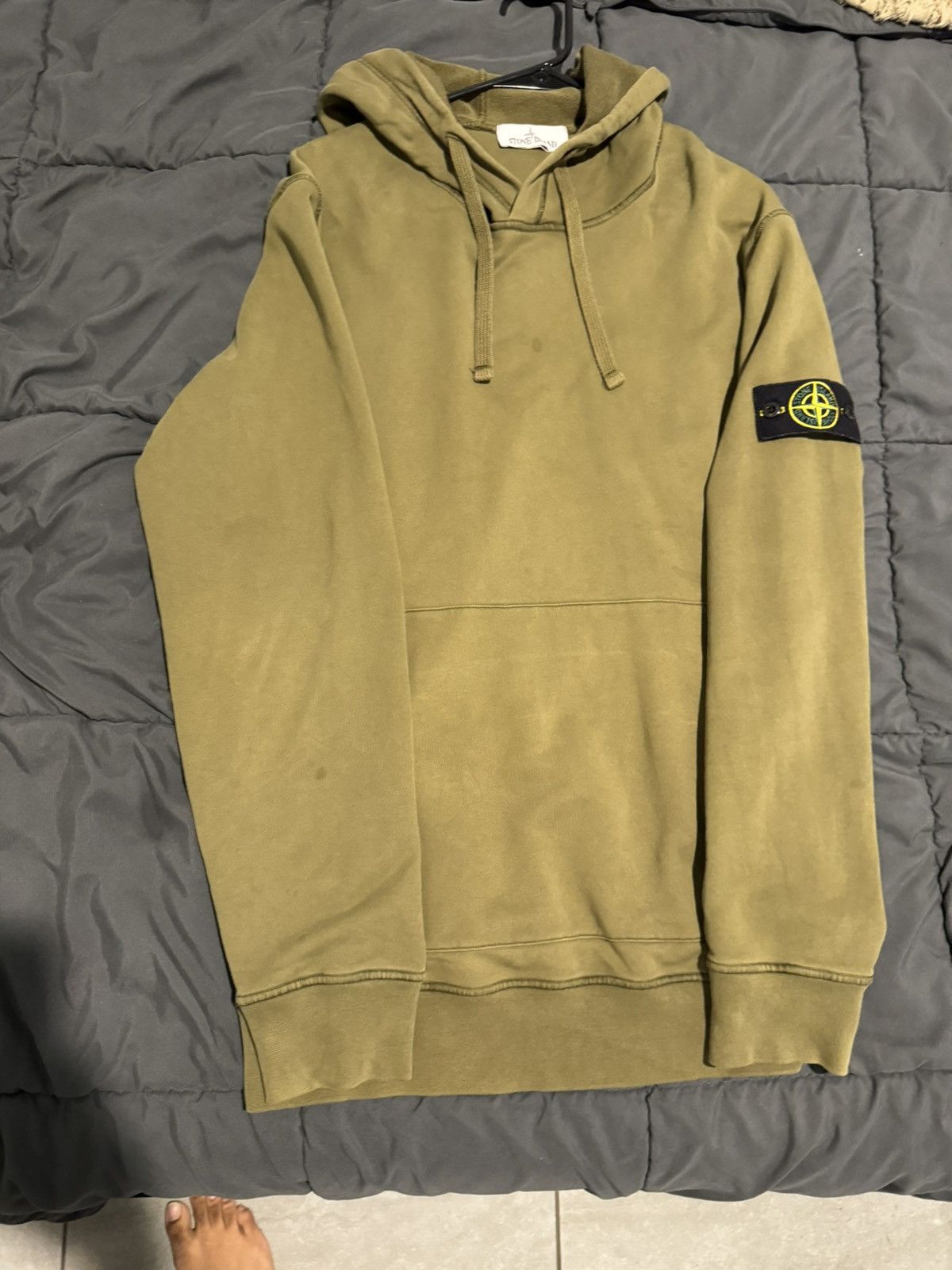 Image of Stone Island Green Hoodie Size Xxl, Men's