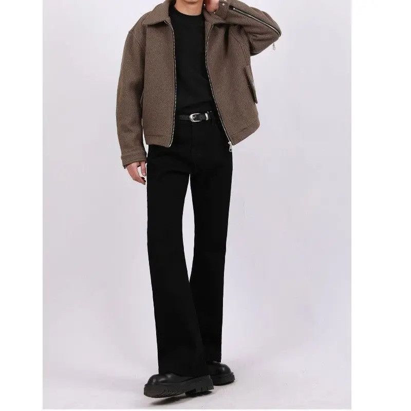 Japanese Brand Retro loose black micro flared jeans Size US 30 / EU 46 - 3 Thumbnail