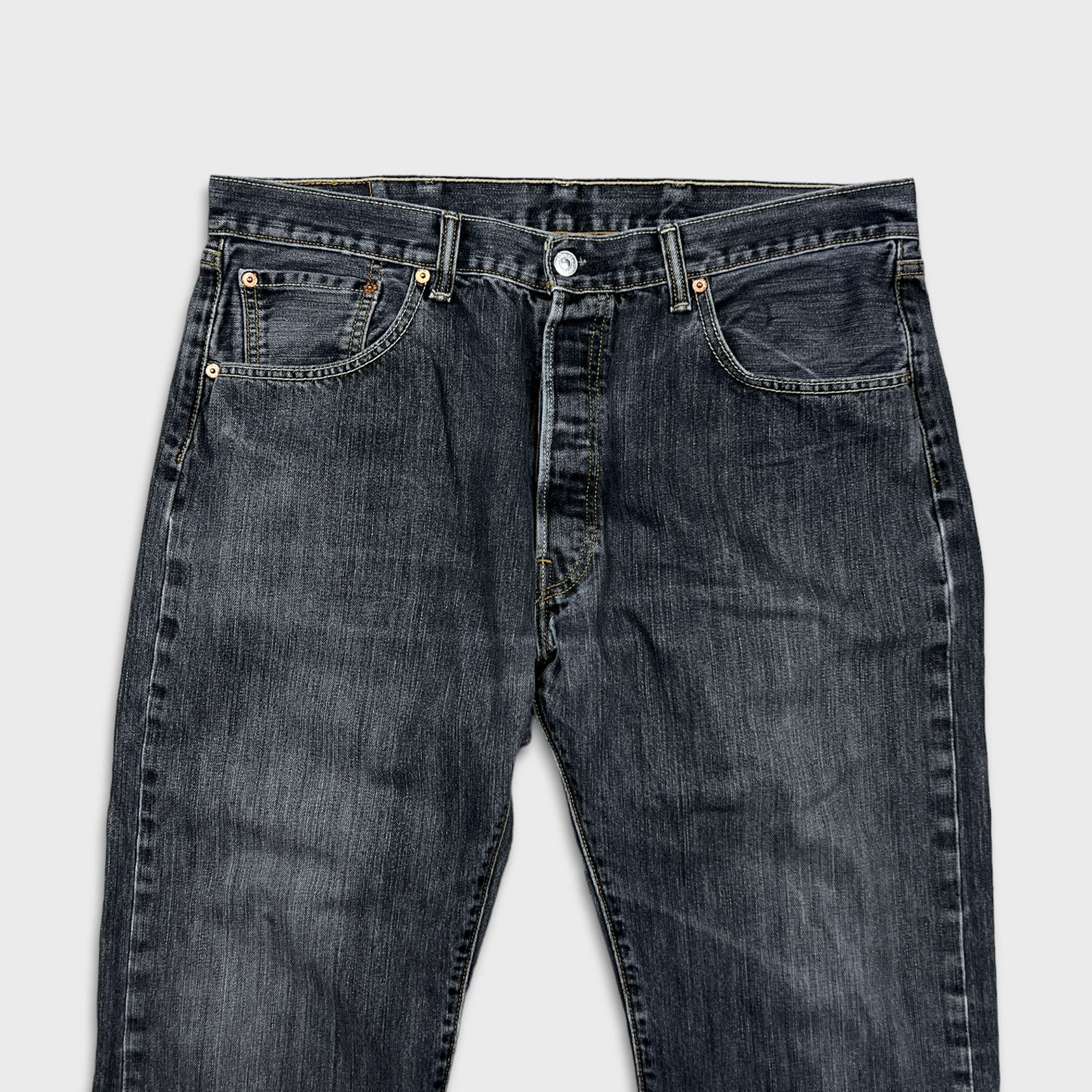 Levi's × Vintage Levi's 501 Jeans 38x30 Original Fit Straight Faded Pants Size US 38 / EU 54 - 2 Thumbnail