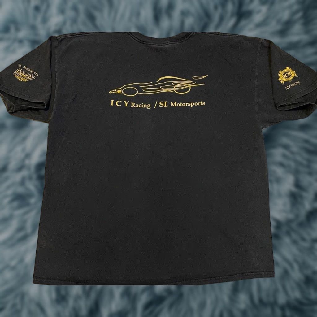 Vintage Vtg SL Motorsports Faded Flames Shirt 2XL Black Mens T-Shirt Distressed Grunge Harley Fire 80s 90s Racing Skate Street Size US XXL / EU 58 / 5 - 1 Thumbnail