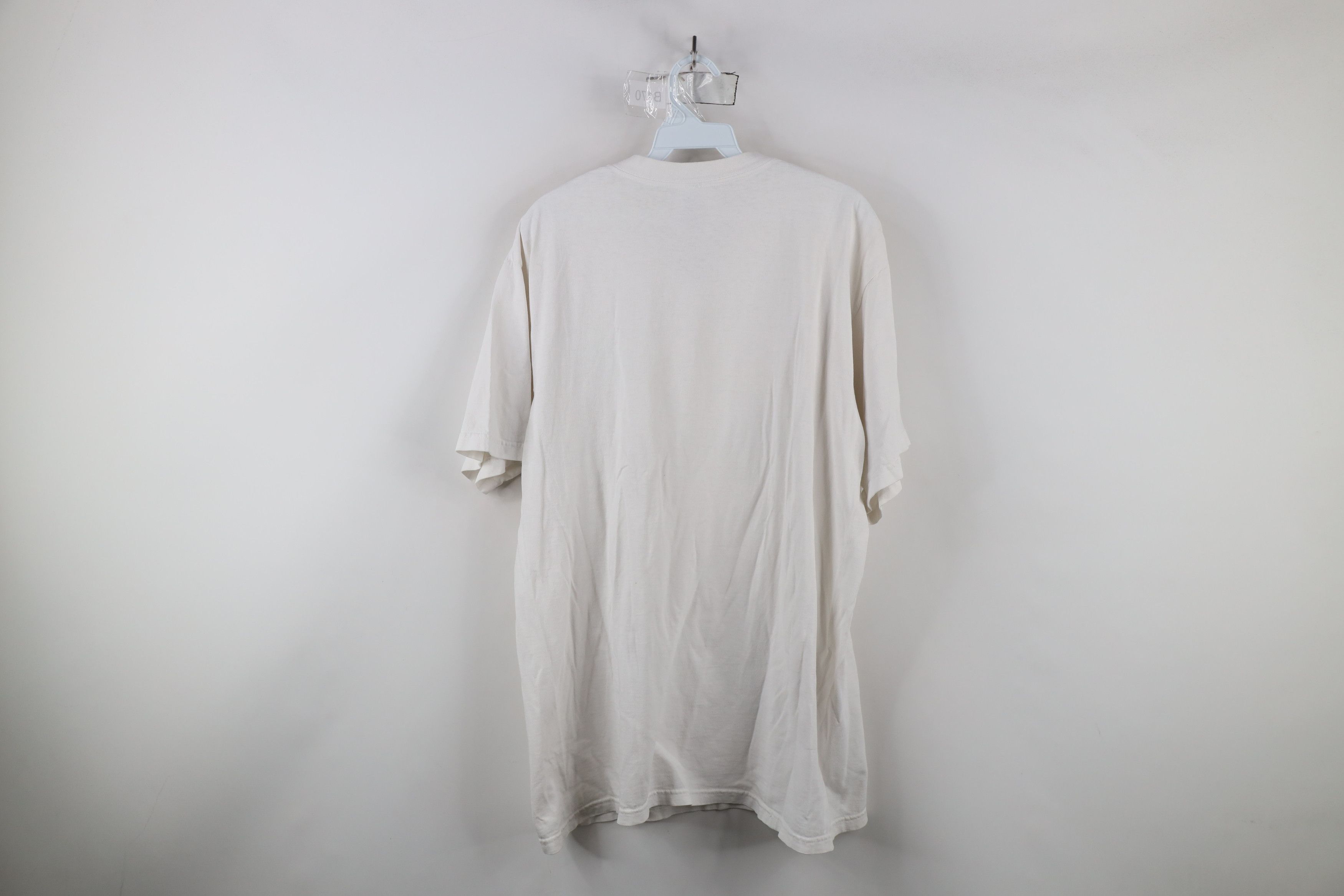 Adidas × Vintage Vintage 90s Adidas Spell Out V-Neck T-Shirt White USA Size US L / EU 52-54 / 3 - 12 Thumbnail