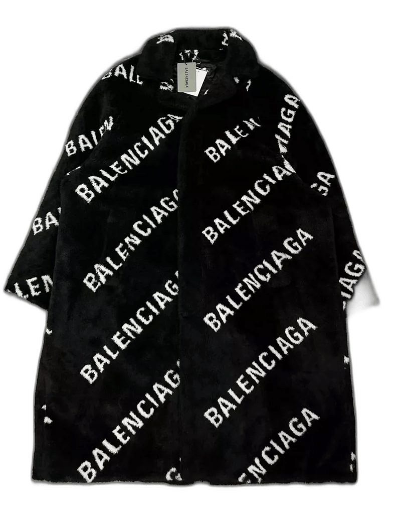 Balenciaga Balenciaga Balenciaga Teddy Coat with Allover Logo -2507 Size US L / EU 52-54 / 3 - 1 Thumbnail