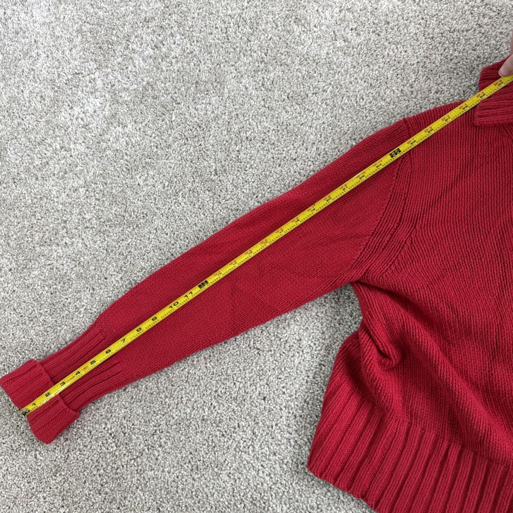 Worthington Vintage Worthington Essentials Cardigan Sweater Womens Large Red Full Zip Knit Size L / US 10 / IT 46 - 7 Thumbnail