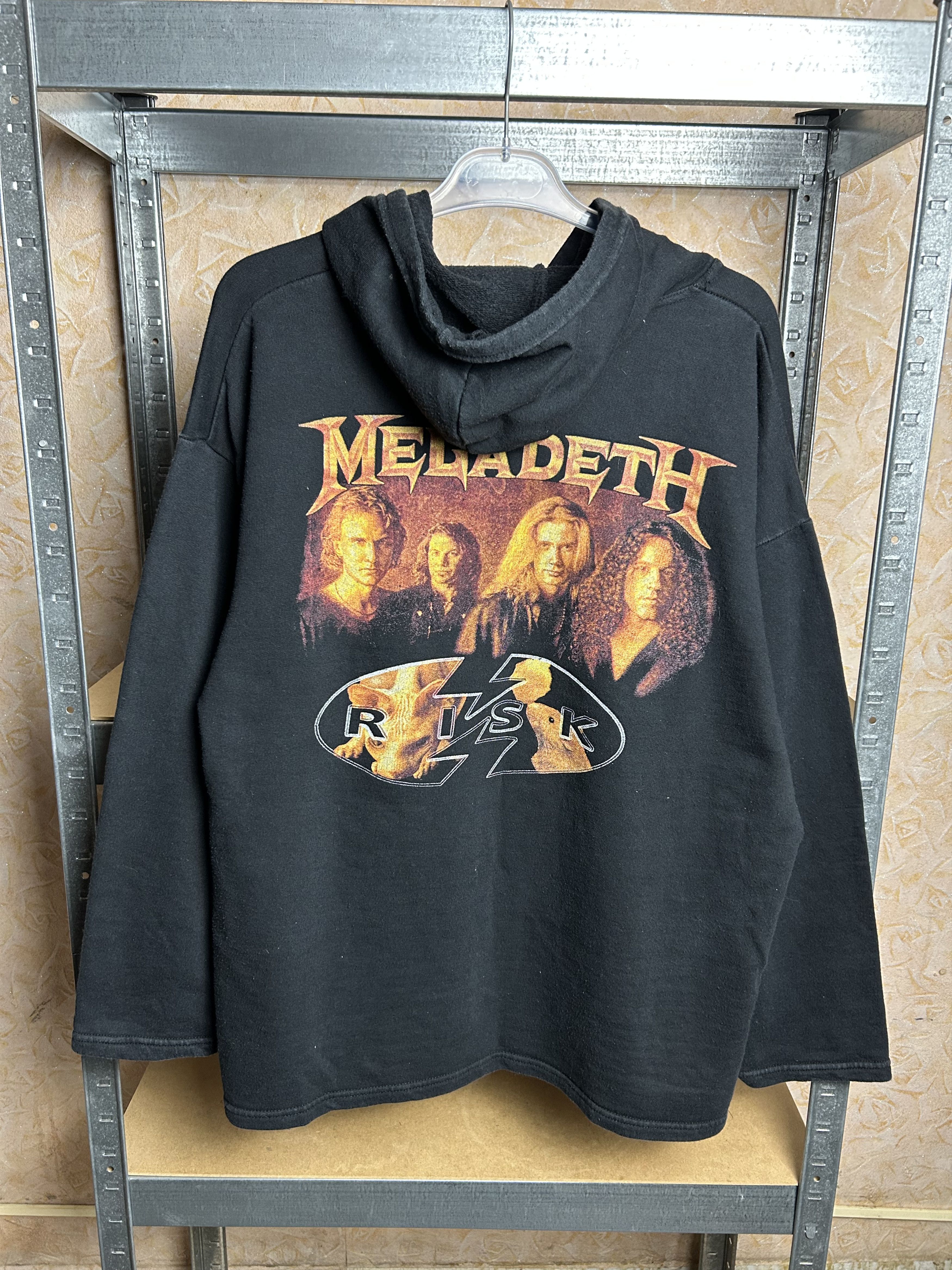 Band Tees Vintage 90s Megadeth Risk Rock Band Hoodie Size US XL / EU 56 / 4 - 2 Thumbnail
