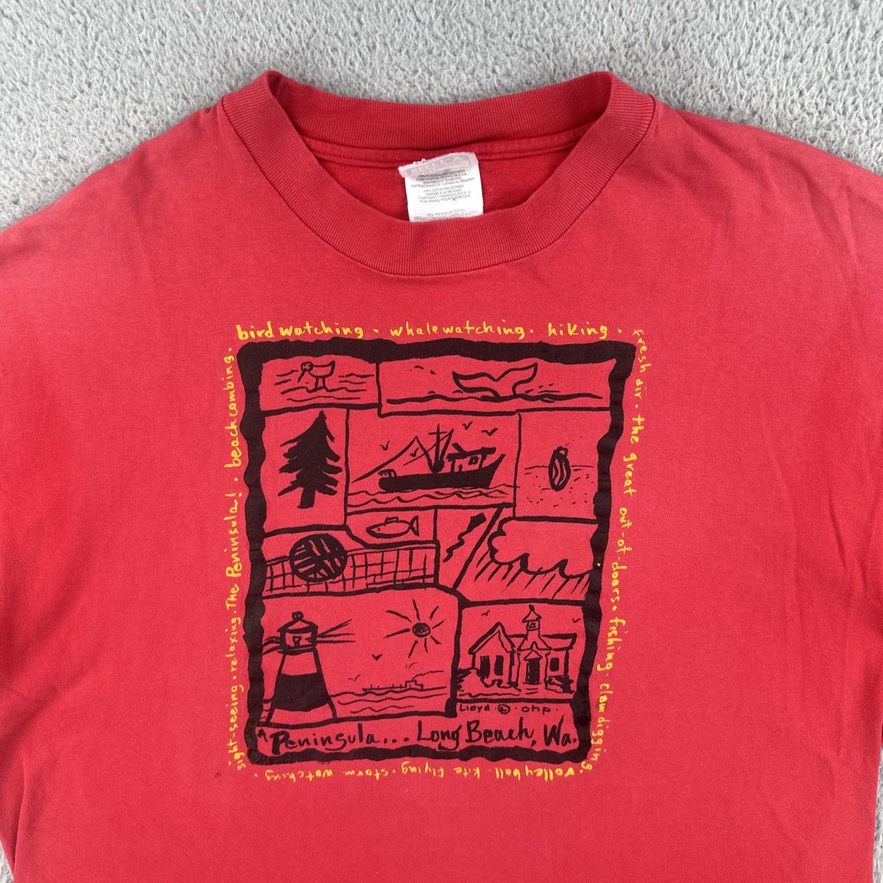 Hanes VINTAGE Hanes Beefy-T Mens XL Faded Red T-Shirt Short Sleeve Crew Neck Washington Peninsula 90s Classic USA Womens? Size US XL / EU 56 / 4 - 5 Thumbnail