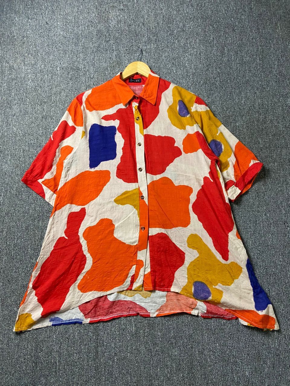 Japanese Brand TRUBE Artistic Pattern Button Up Shirt (186) Size M / US 6-8 / IT 42-44 - 1 Thumbnail