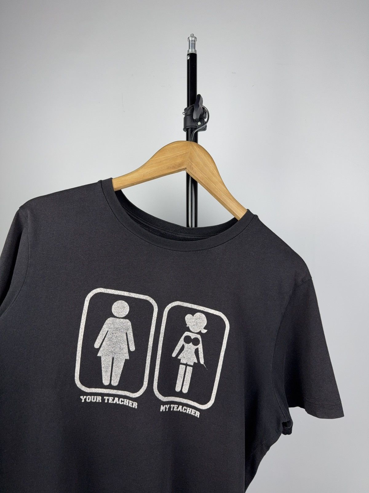 Vintage Humor 00s Logo Your Teacher / My TeacherGraphic T-Shirt Size US M / EU 48-50 / 2 - 2 Thumbnail
