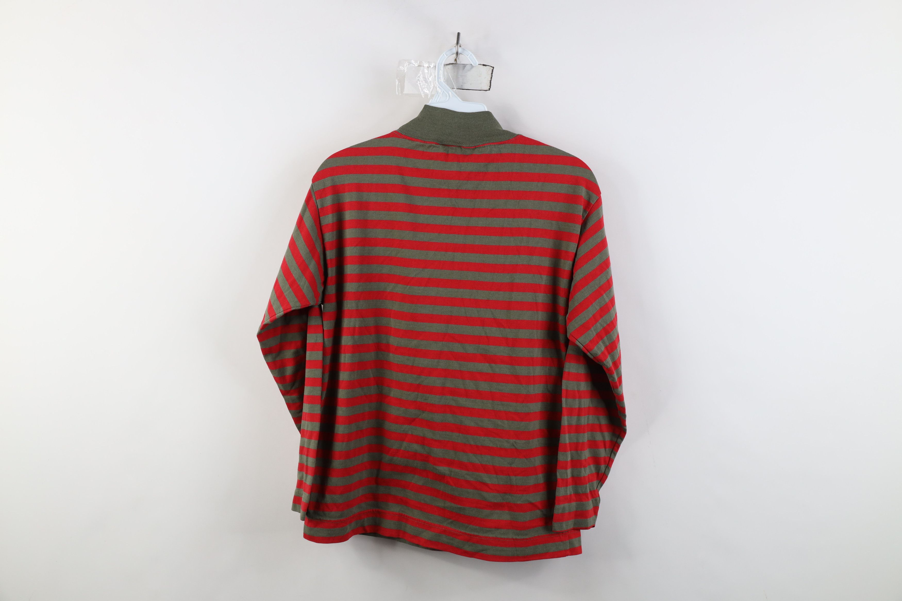 Vintage Vintage 70s Streetwear Striped Mock Neck Long Sleeve T-Shirt Size M / US 6-8 / IT 42-44 - 8 Thumbnail