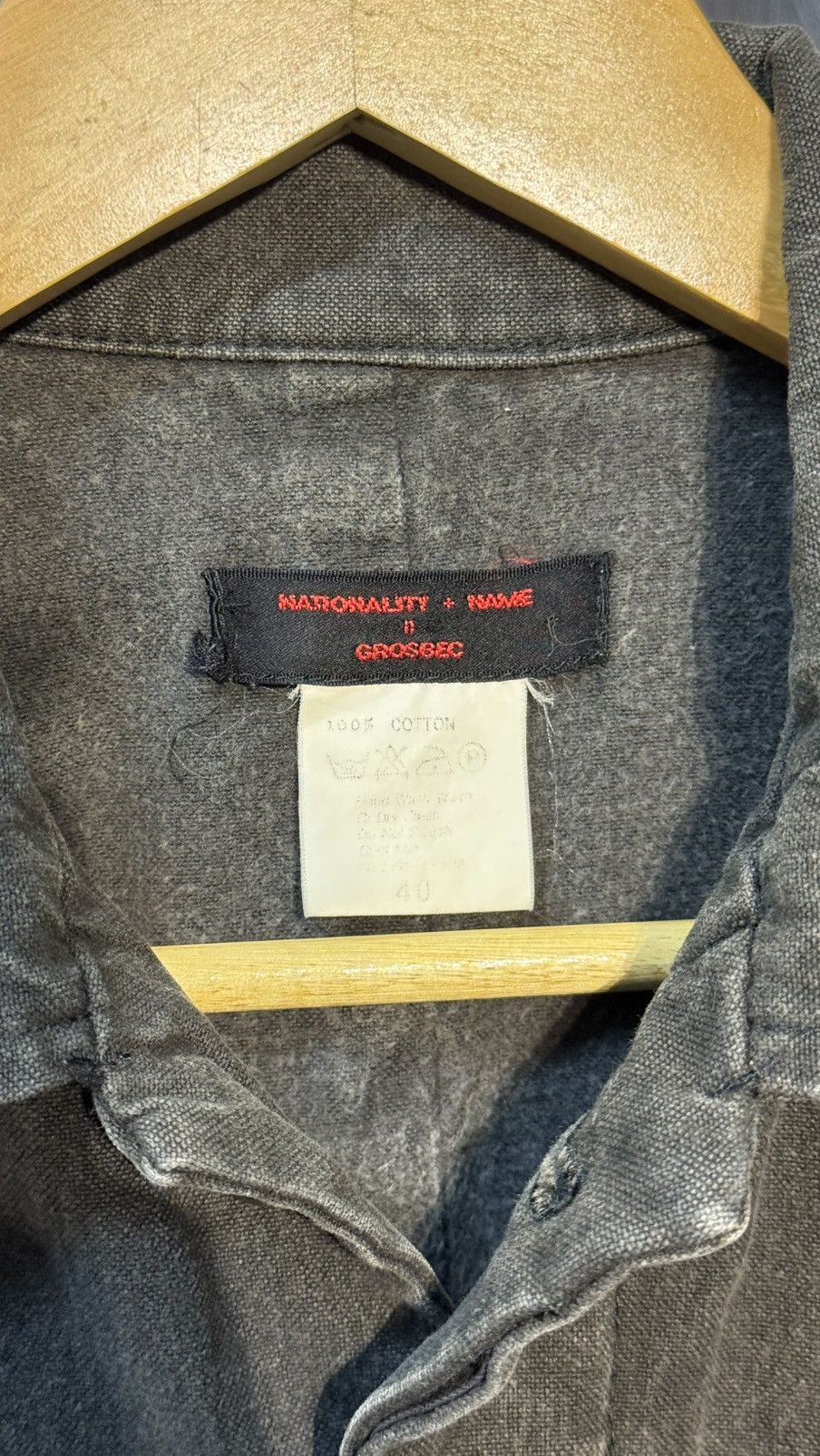 Japanese Brand National + Name Grosbec Denim Grey Jacket Size US M / EU 48-50 / 2 - 6 Thumbnail
