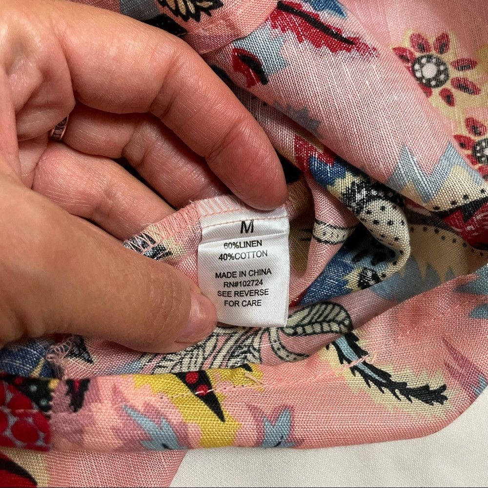 Other NWT New Linen Blend by Hester & Orchard Floral Tropical Blo Size M / US 6-8 / IT 42-44 - 8 Thumbnail