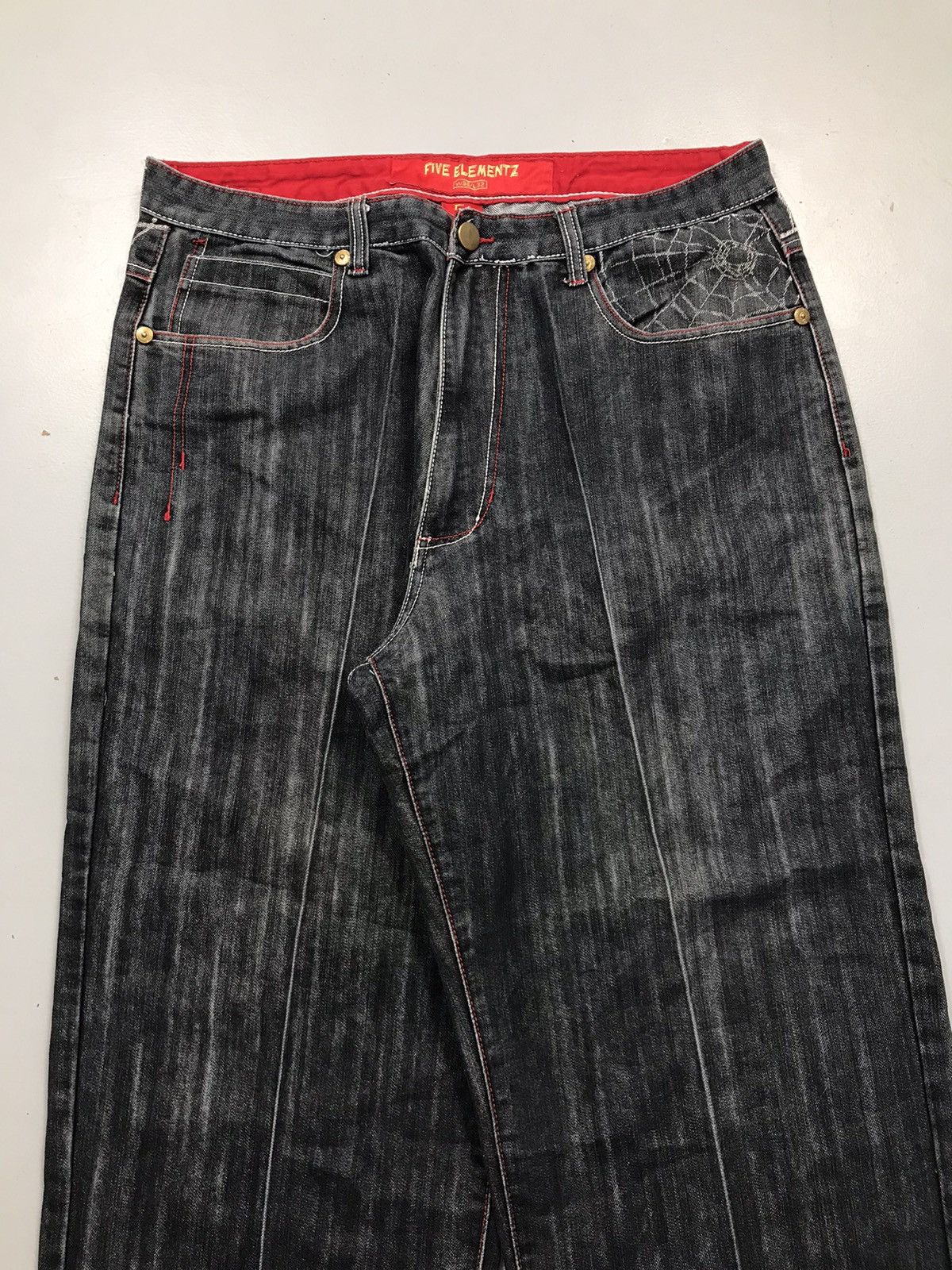 JNCO Vintage five elements embroidered denim Size US 34 / EU 50 - 4 Thumbnail