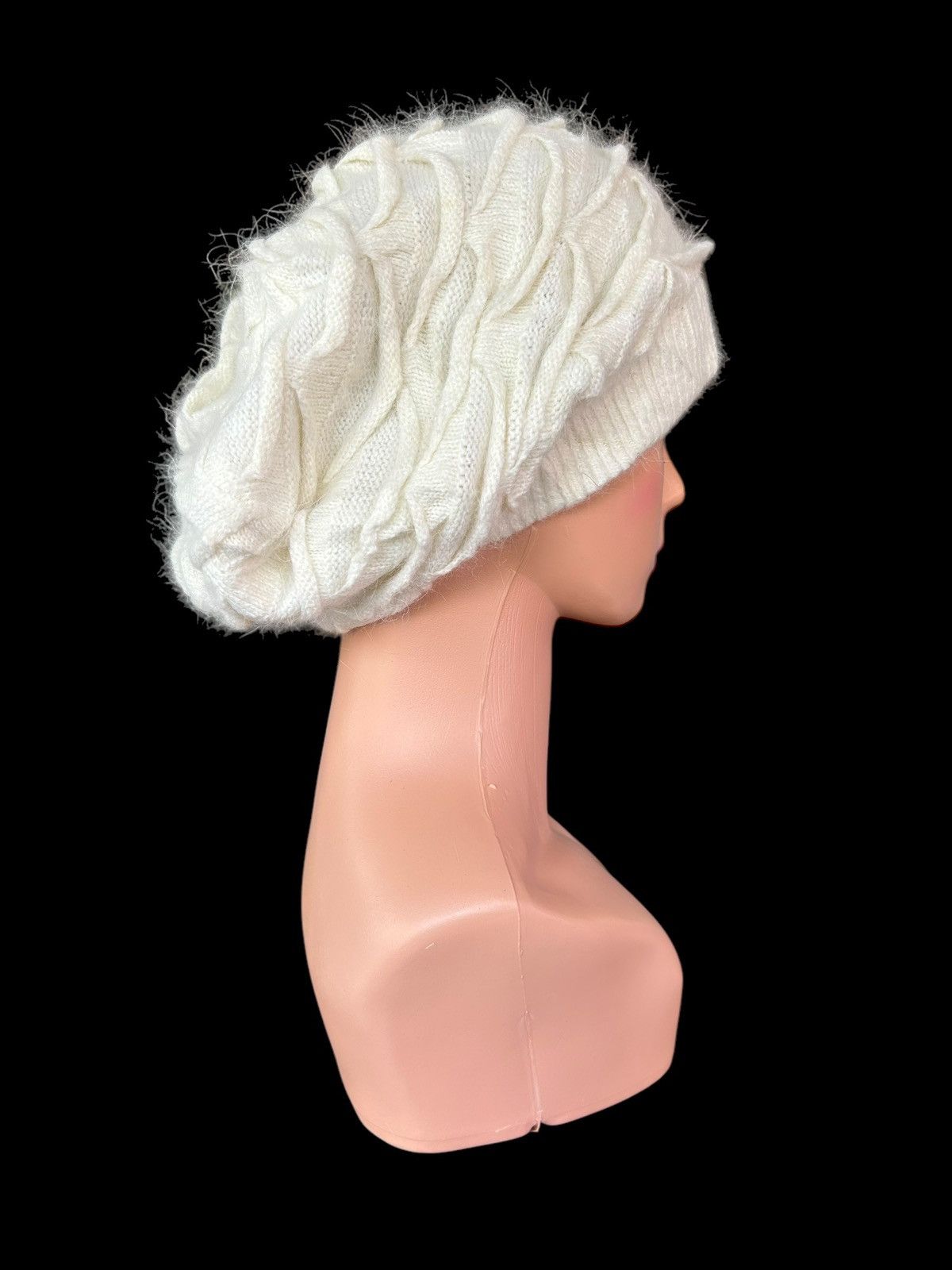 Japanese Brand × Kapital × Vintage Japanese Punk Bondage Style Knitt Fur Hairy Big Beanie Hats Size ONE SIZE - 5 Thumbnail