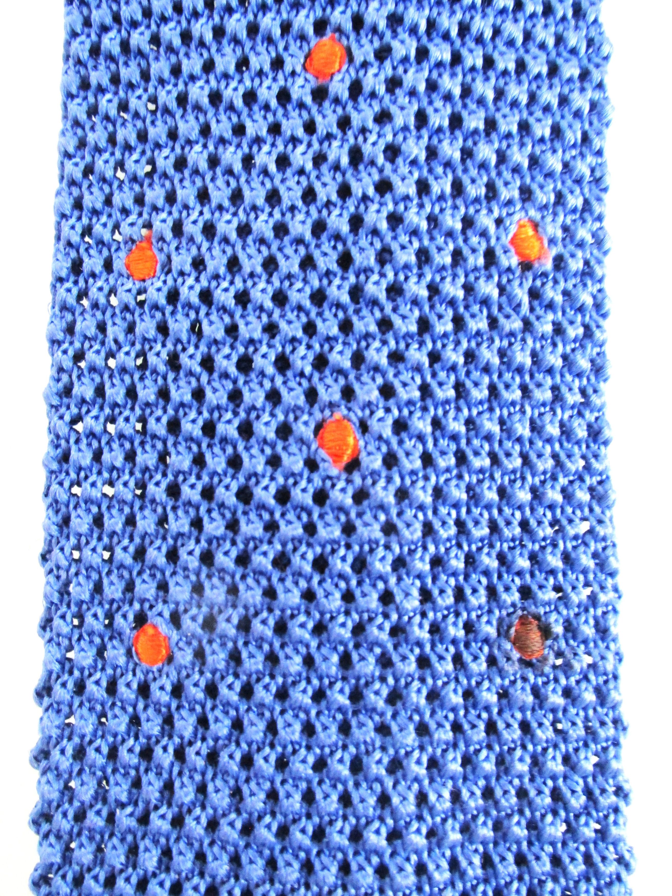 Other Bella Collezioni Flat/Square Bottom Men's Crotched Knit Tie Size ONE SIZE - 4 Thumbnail