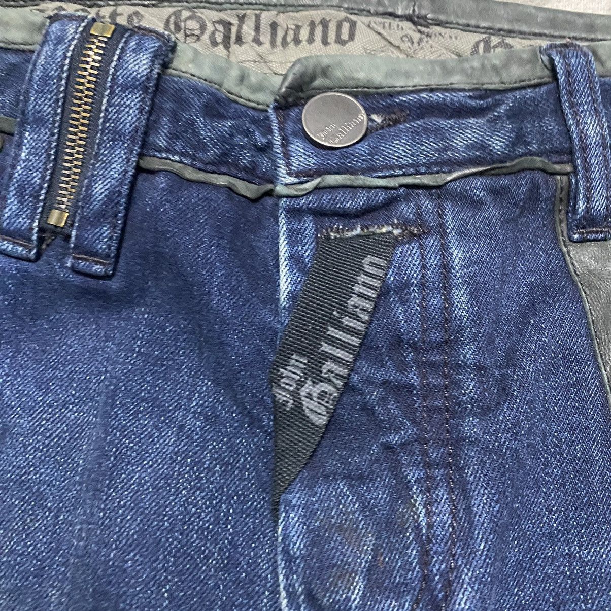 John Galliano John Galliano Leather Trimmed Denim Jeans Size US 31 - 21 Thumbnail