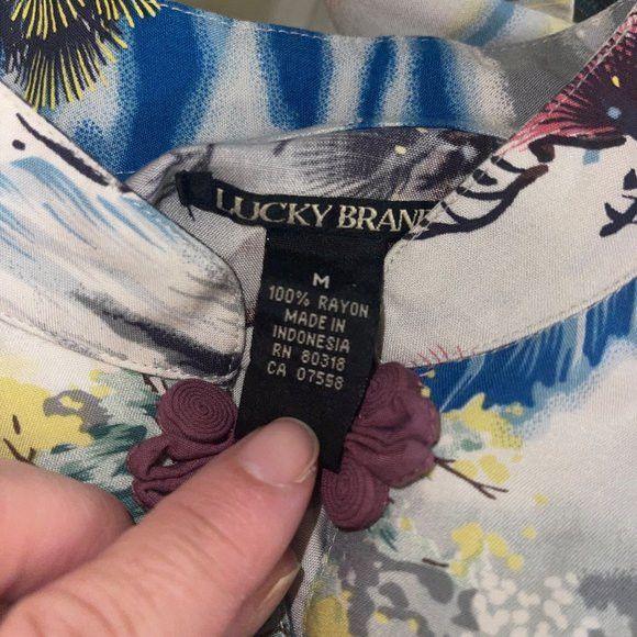 Lucky Brand Lucky Brand Kimono Style Dress Size Medium Multicolor Asian